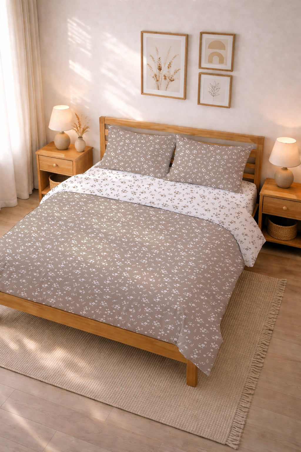 Evmila Minik Çiçekler Desenli Nevresim Takımı