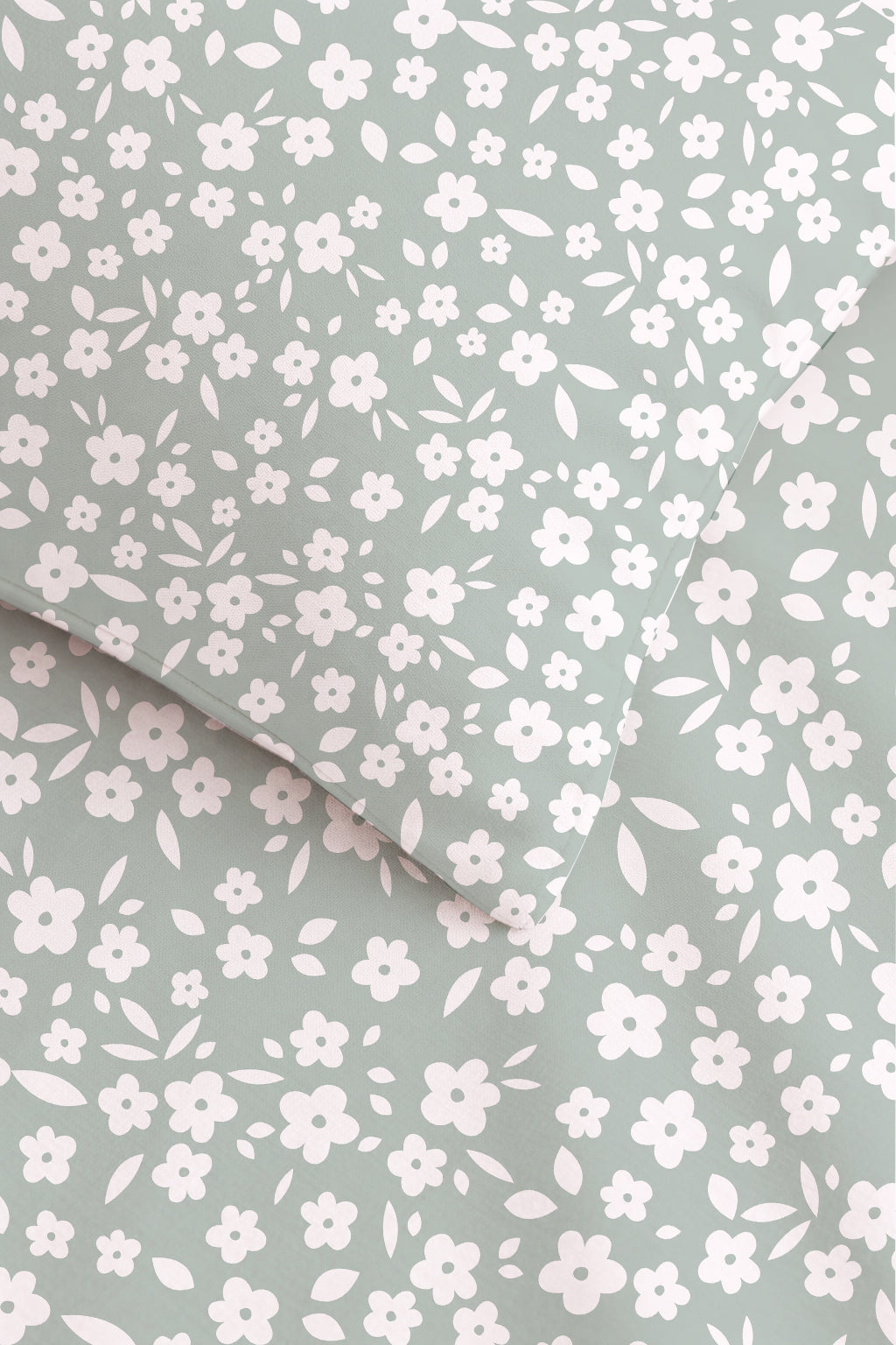 Evmila Minik Çiçekler Desenli Lastikli Çarşaf Yastık Seti