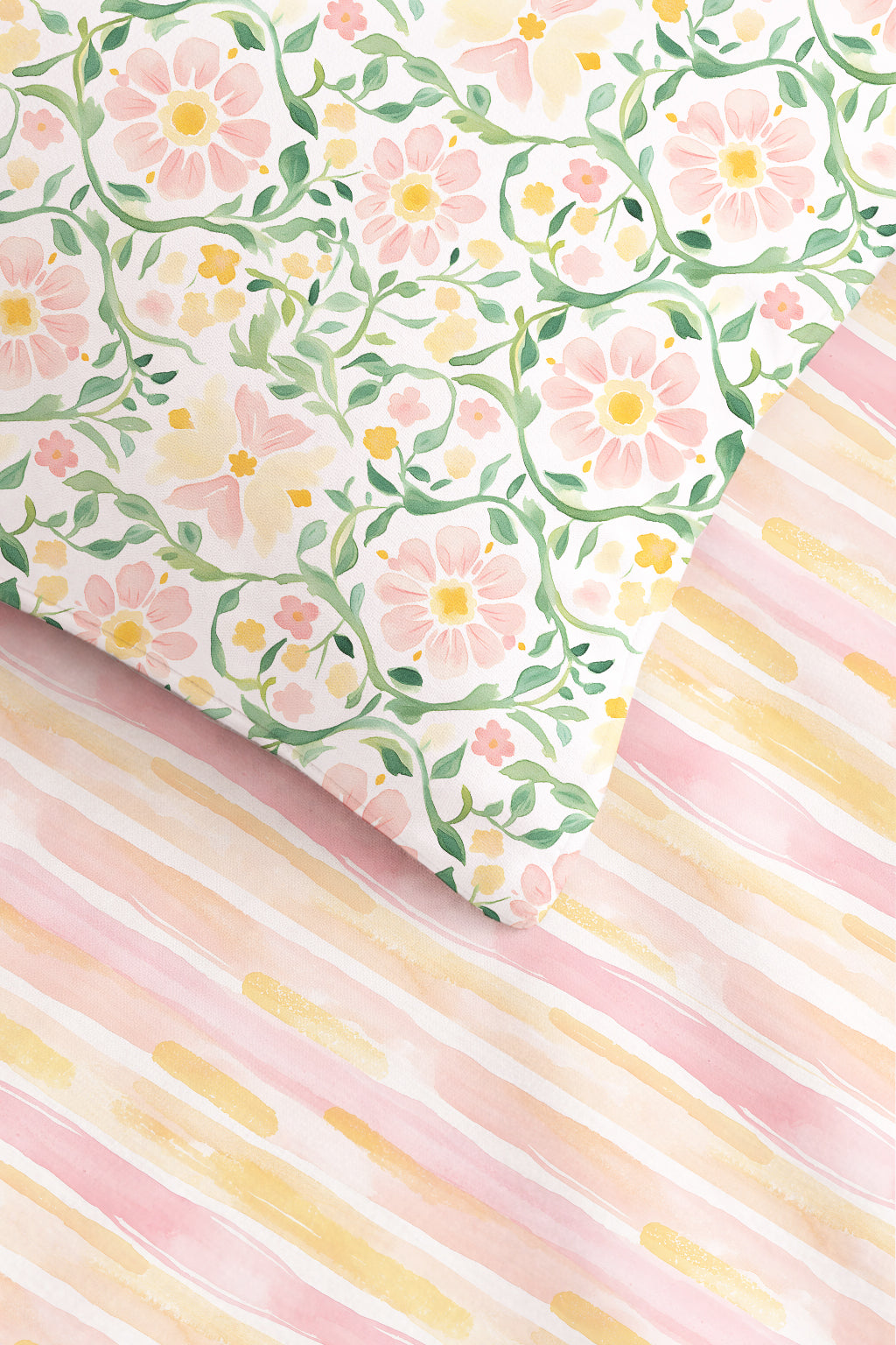 Evmila Çiçek Desenli Nevresim Takımı