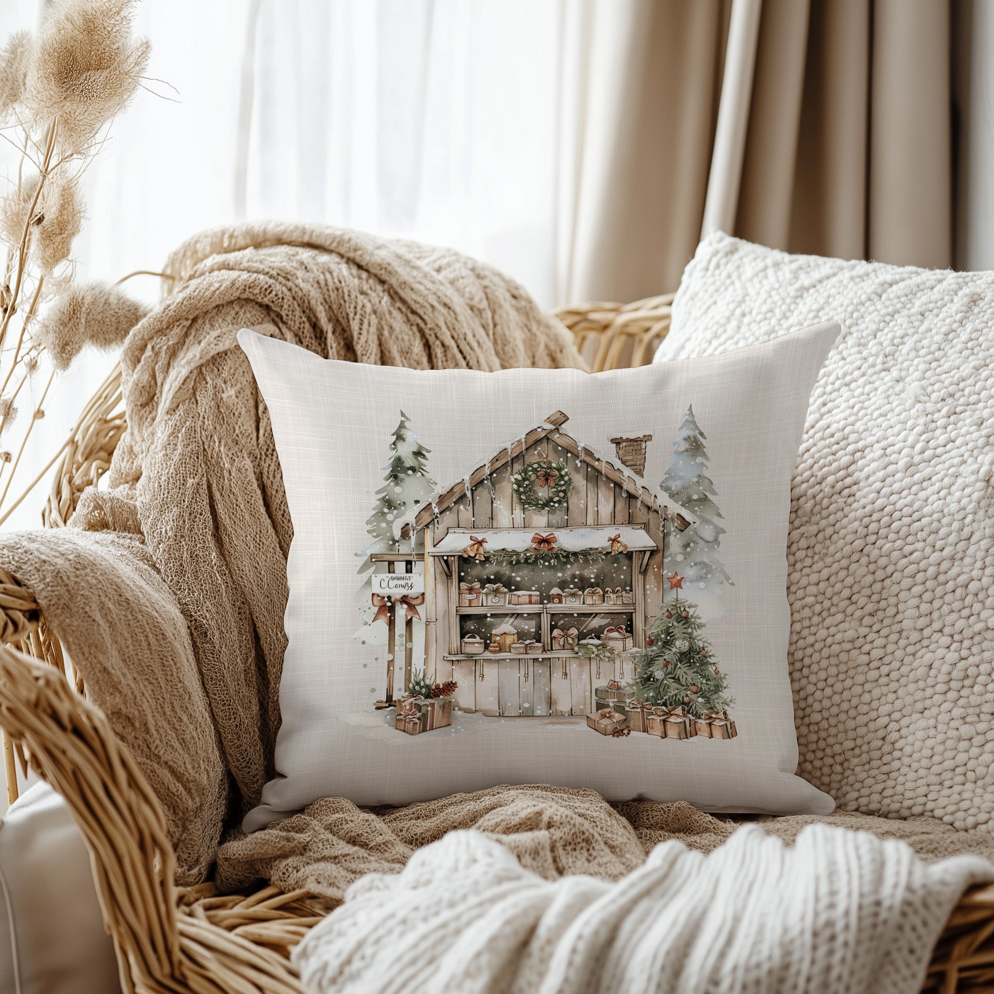 Evmila Autumn Patterned Cushion Cover