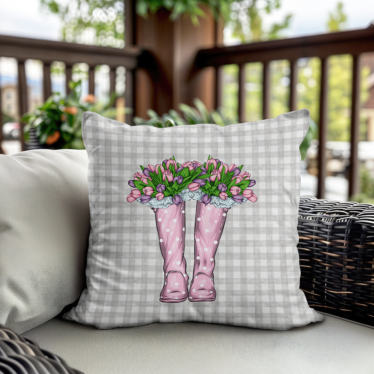 Evmila Autumn Patterned Cushion Cover