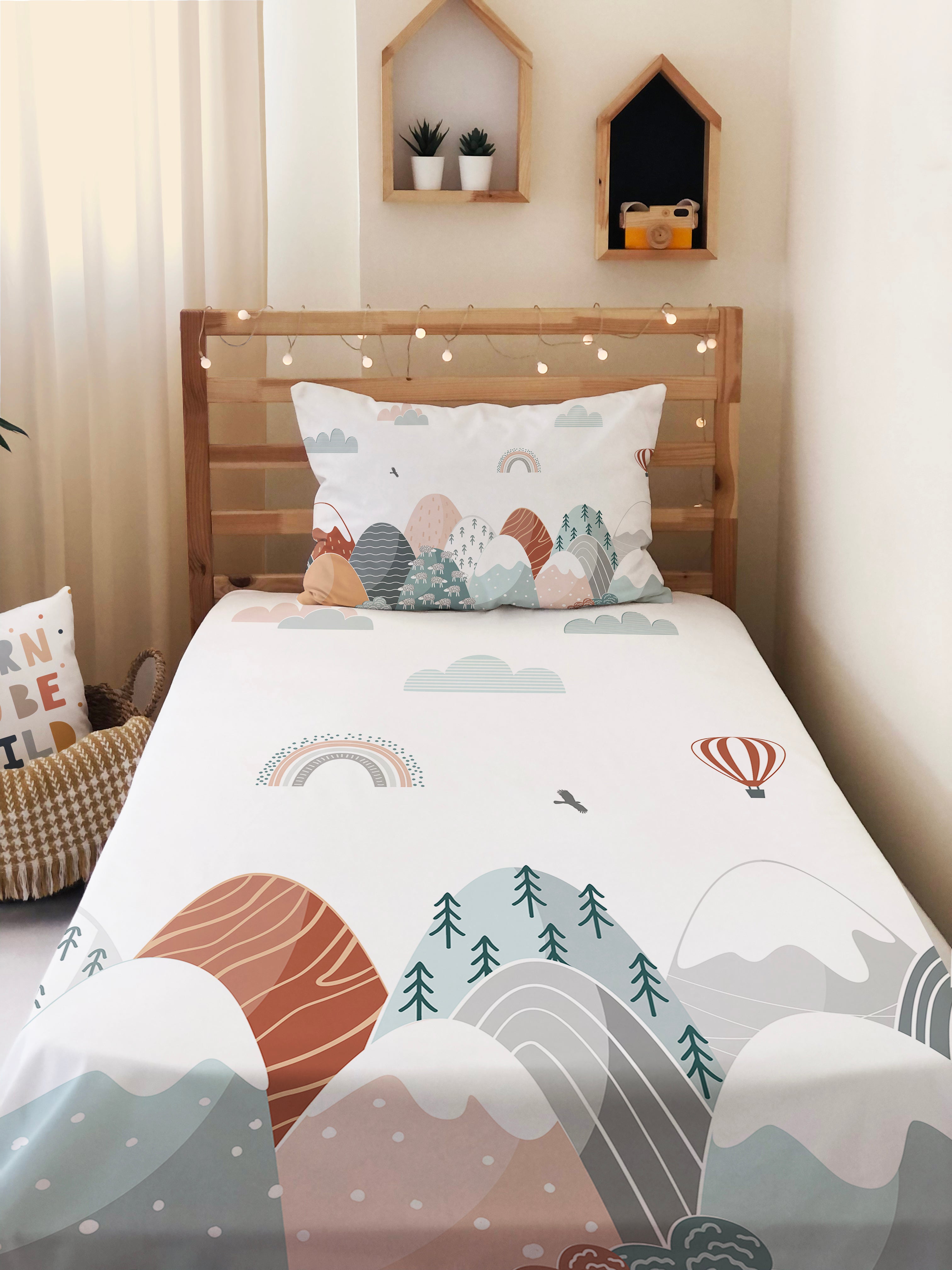 Evmila Astronaut Patterned Duvet Cover Set