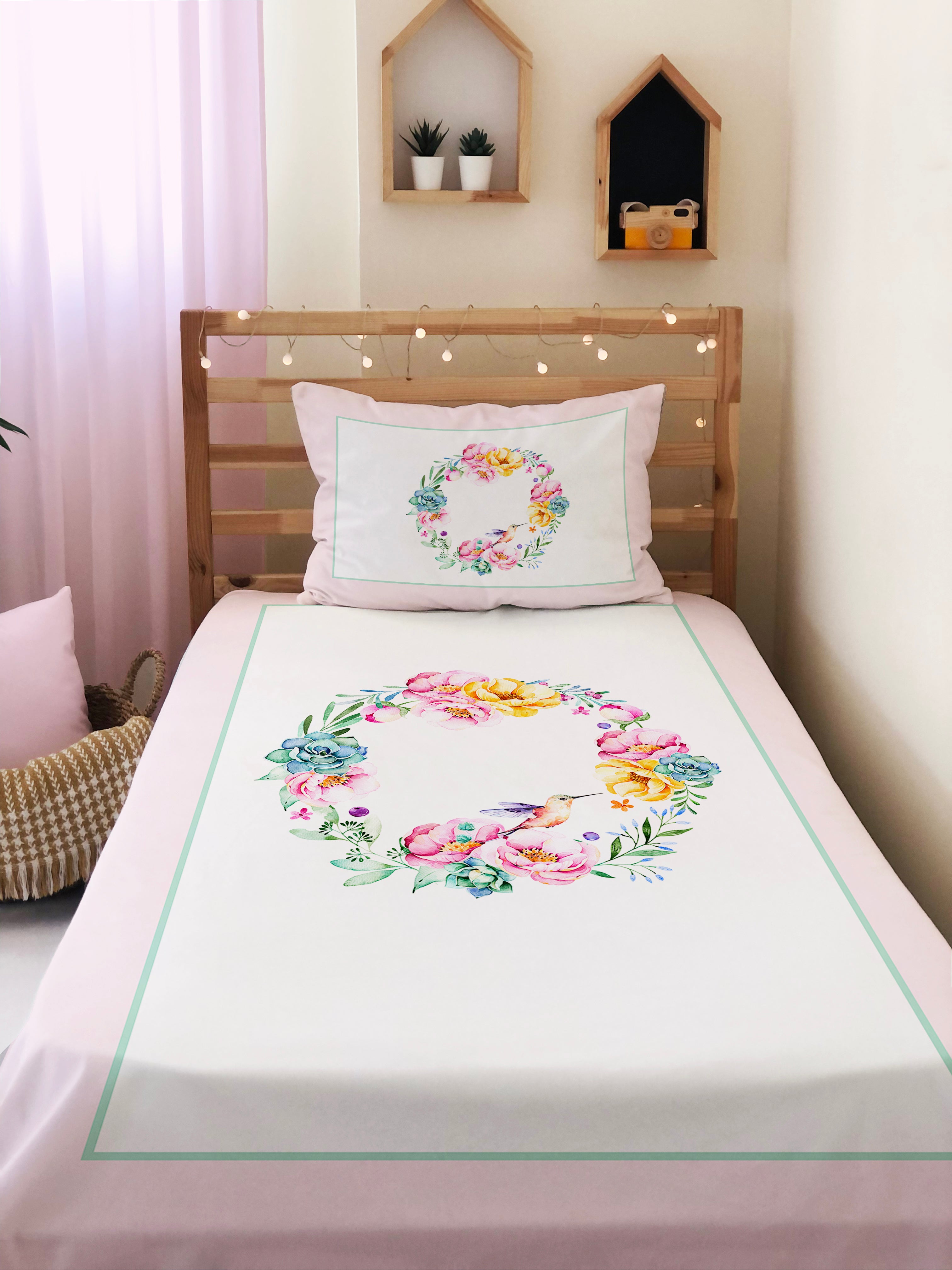 Evmila Astronaut Patterned Duvet Cover Set