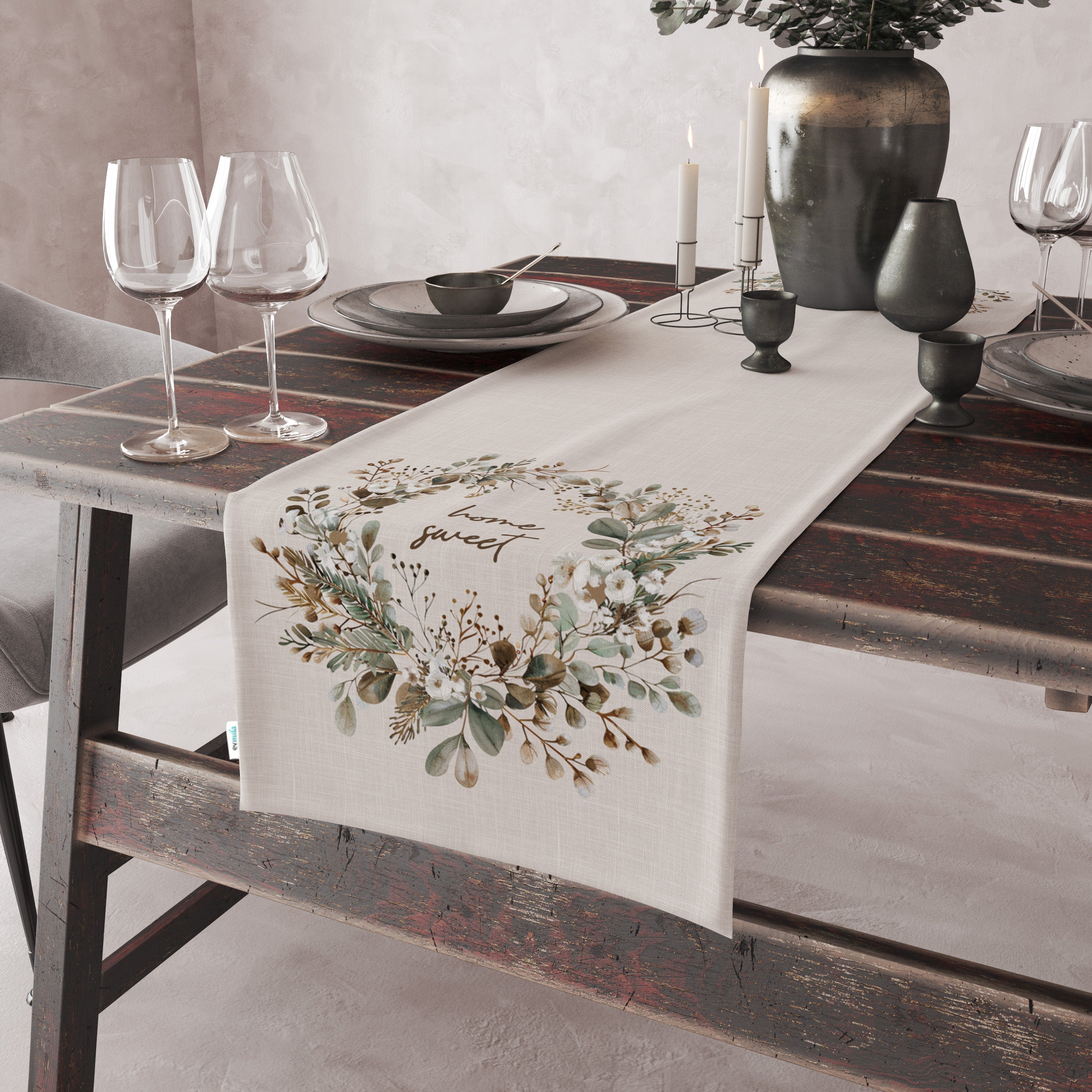 Evmila Kış Desenli Runner Modeli