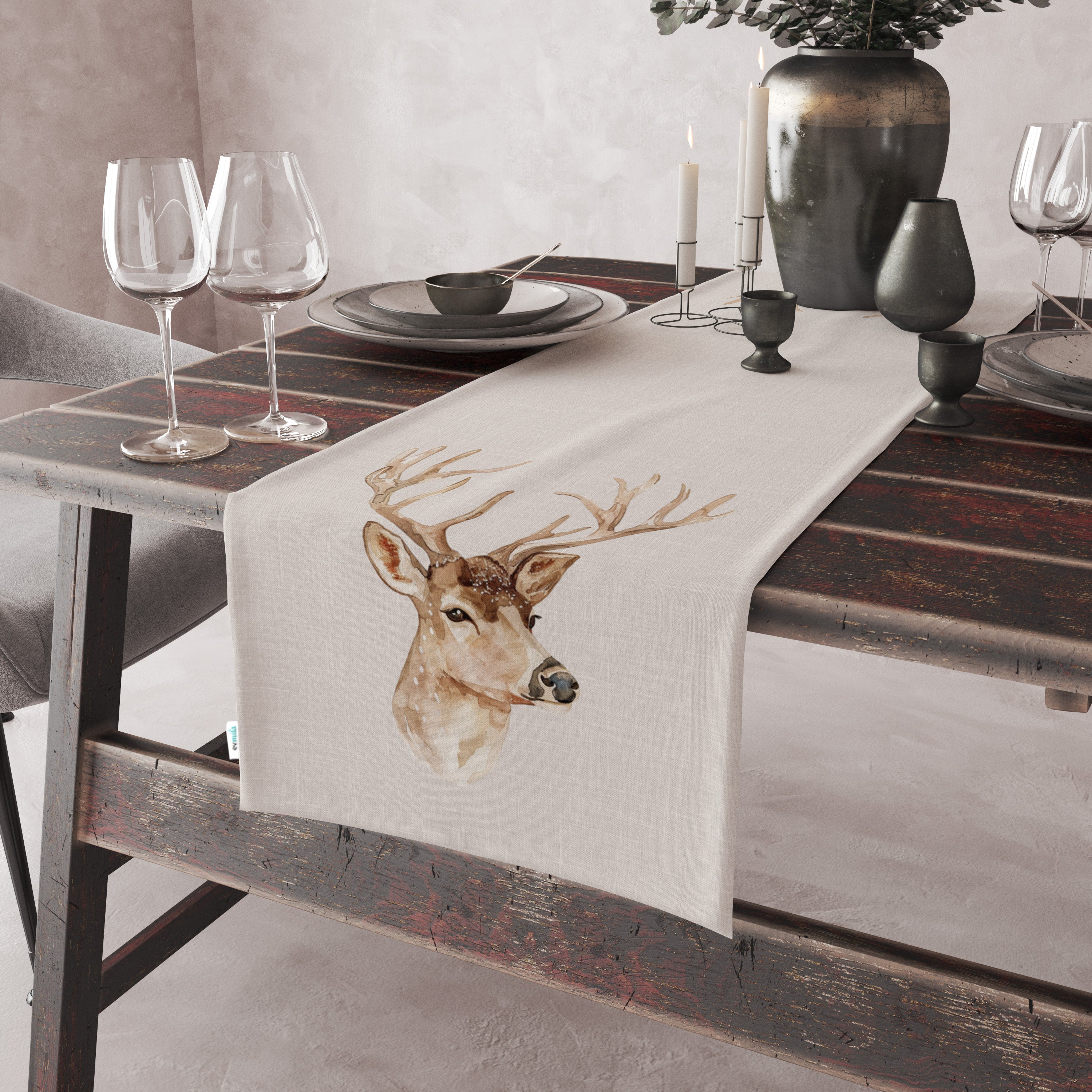 Evmila Kış Desenli Runner Modeli