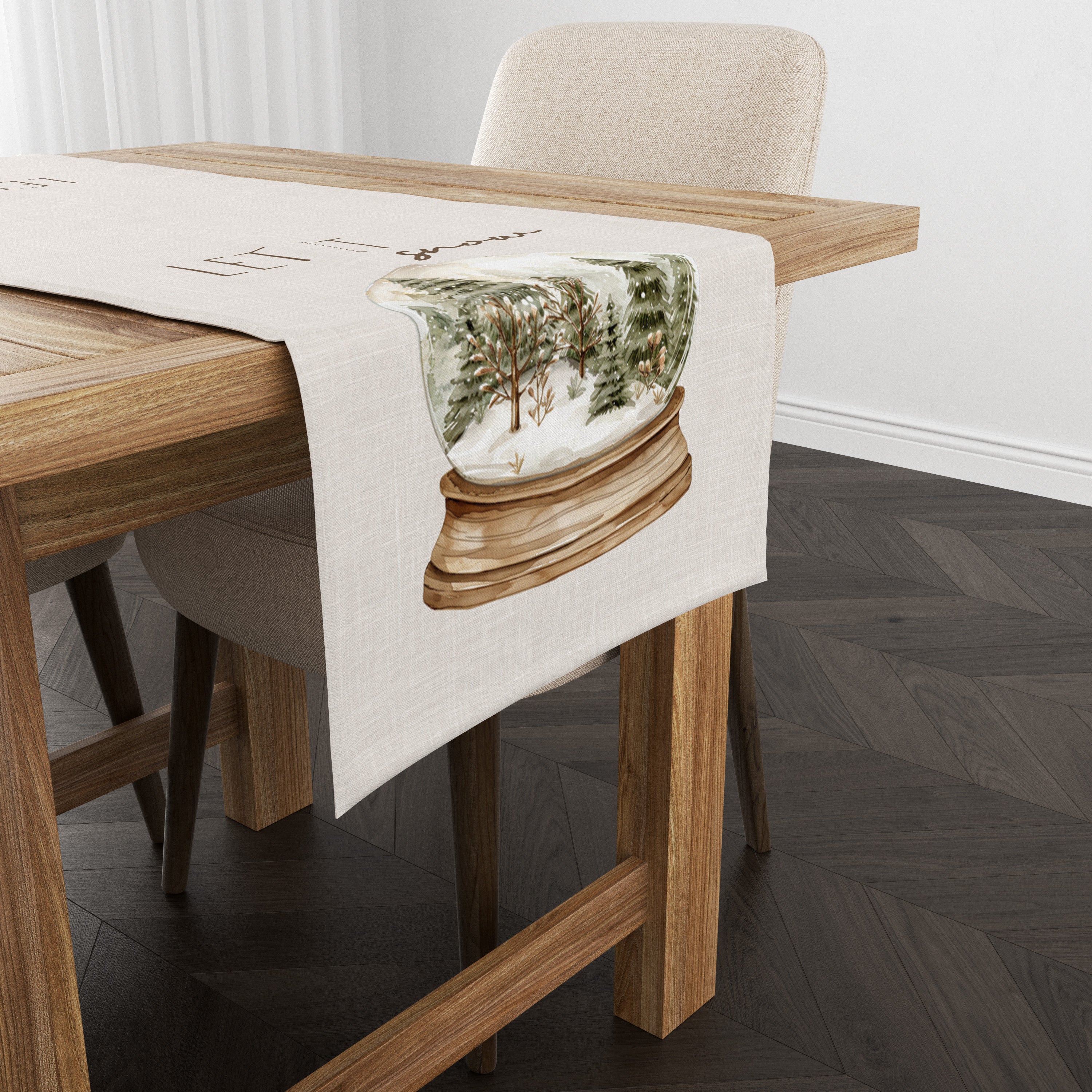 Evmila Kış Desenli Runner Modeli