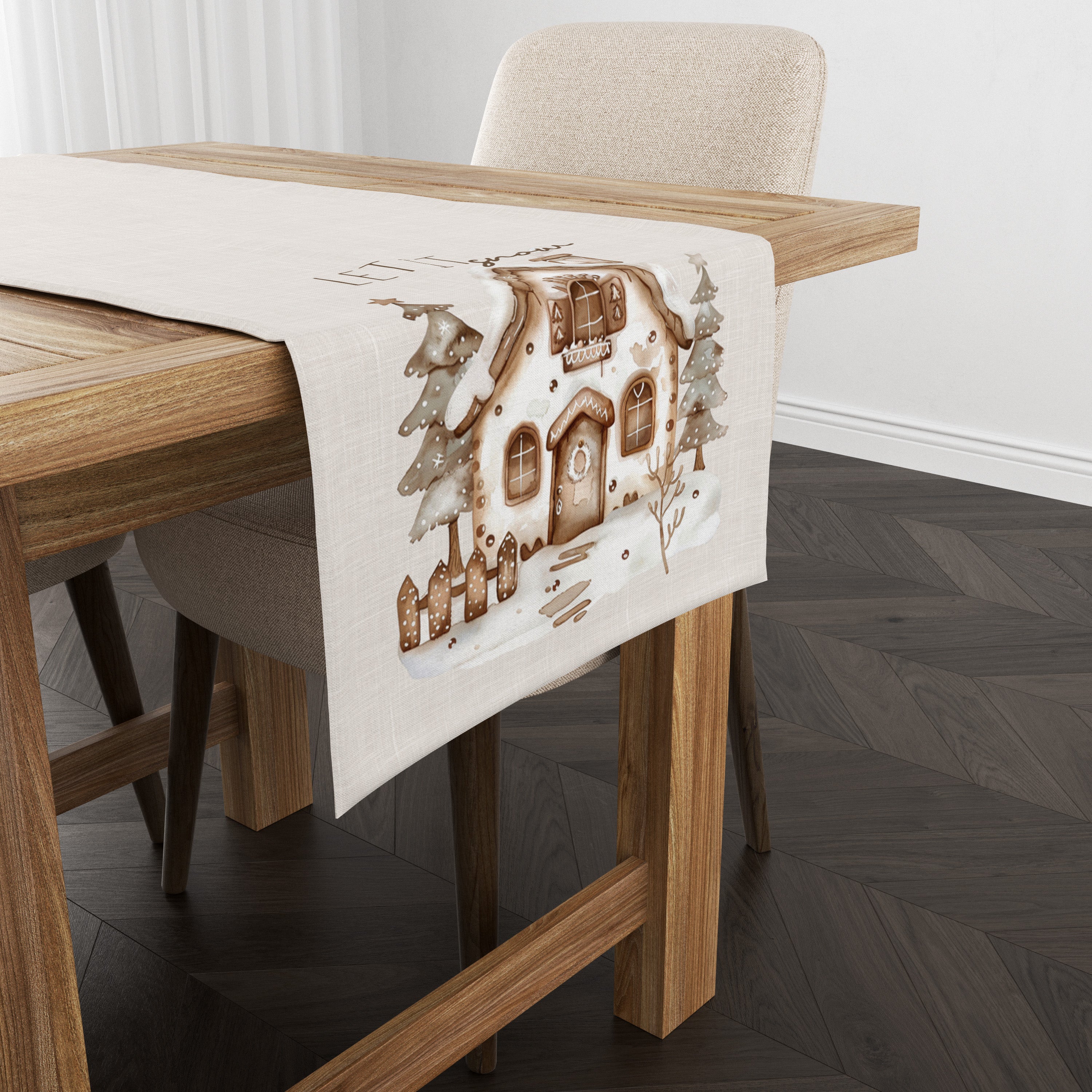 Evmila Kış Desenli Runner Modeli