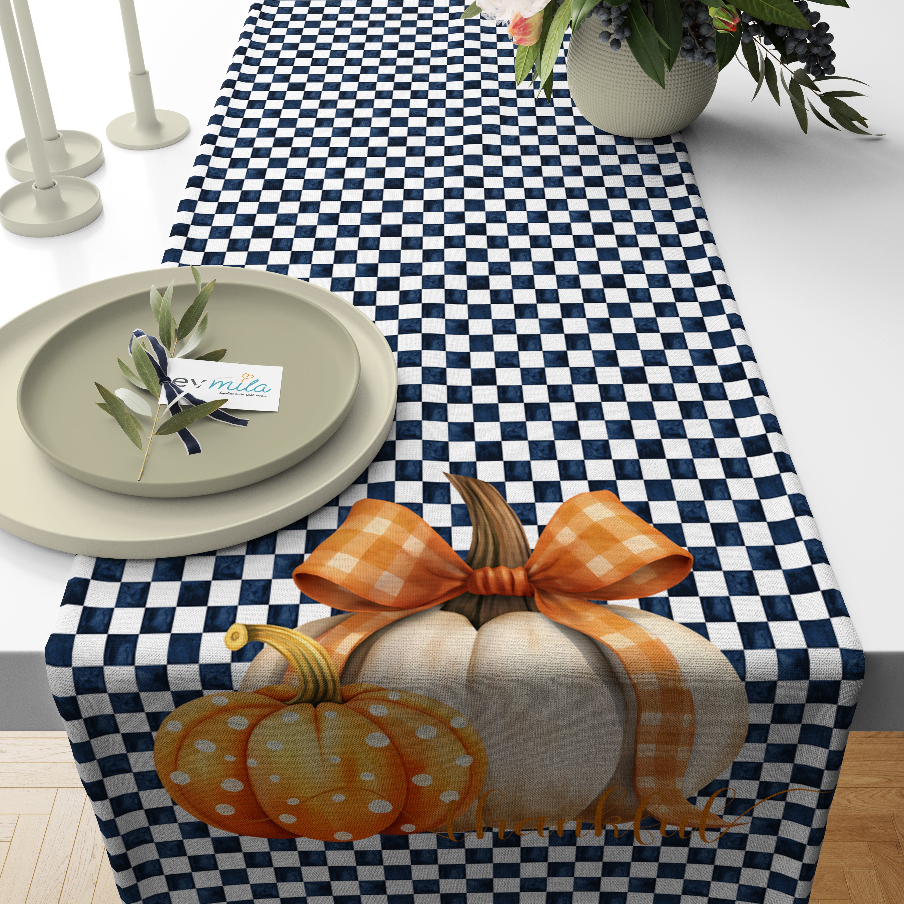 Evmila Autumn Patterned Cushion Cover