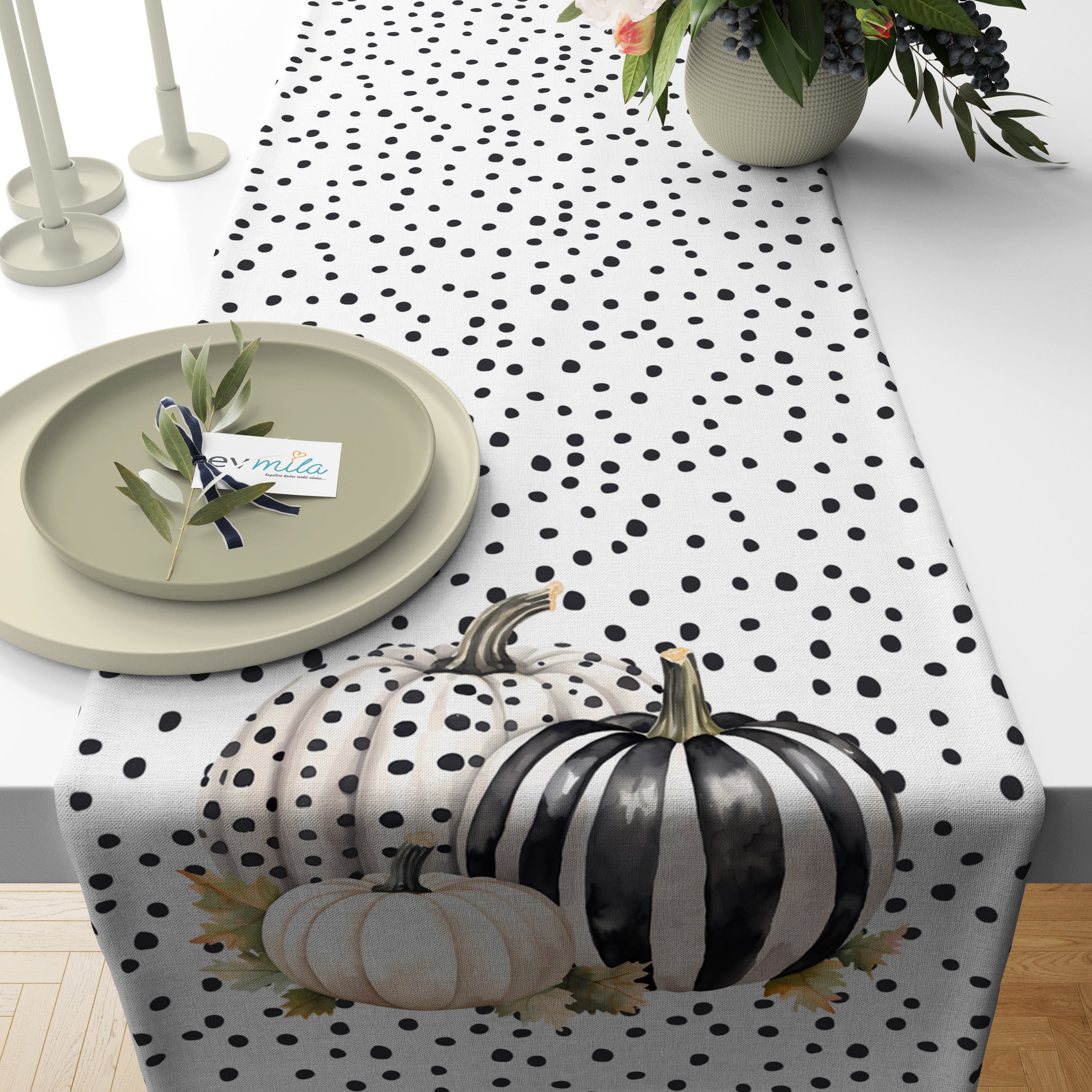 Evmila Autumn Patterned Cushion Cover