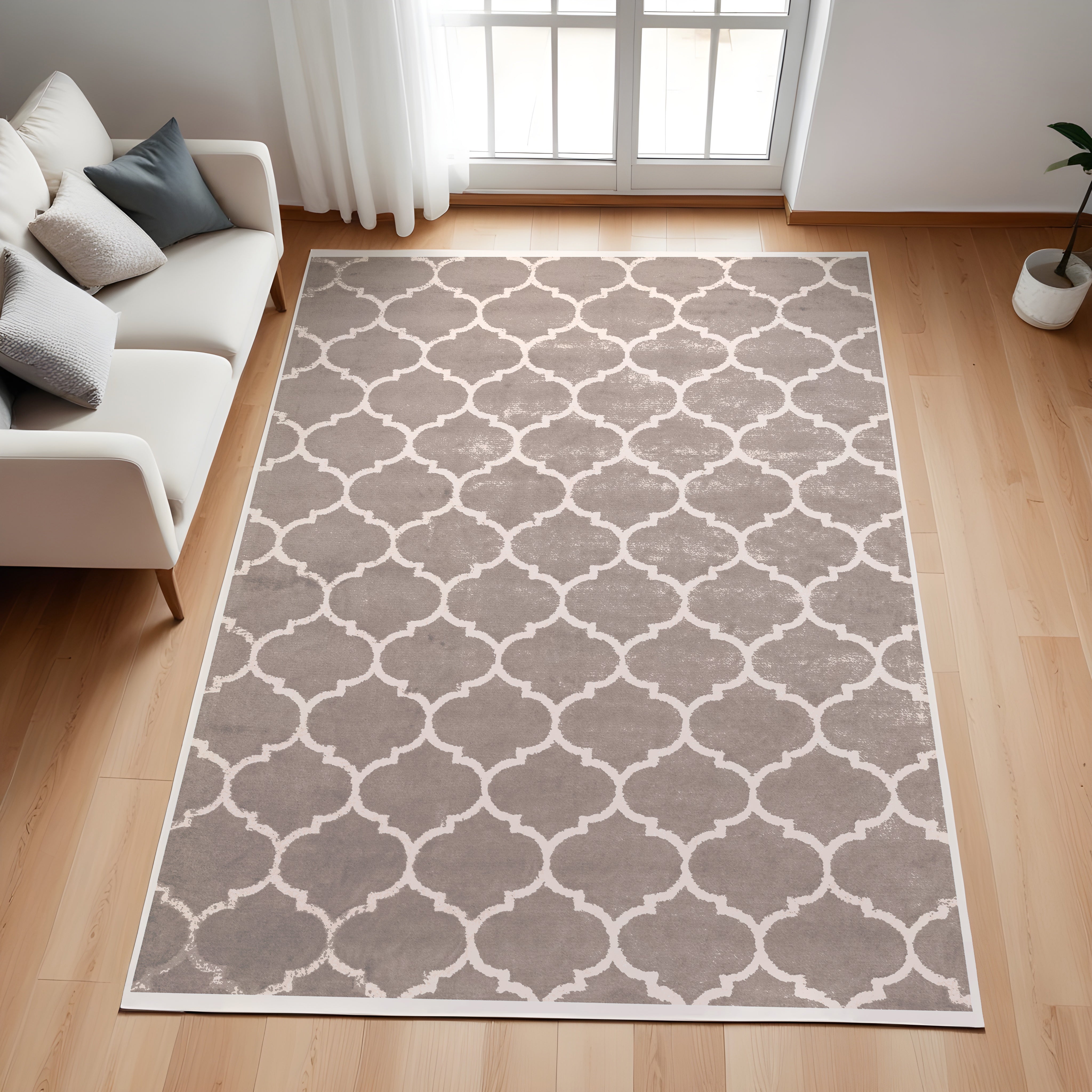 Evmila Geometrik Desenli Modern Halı