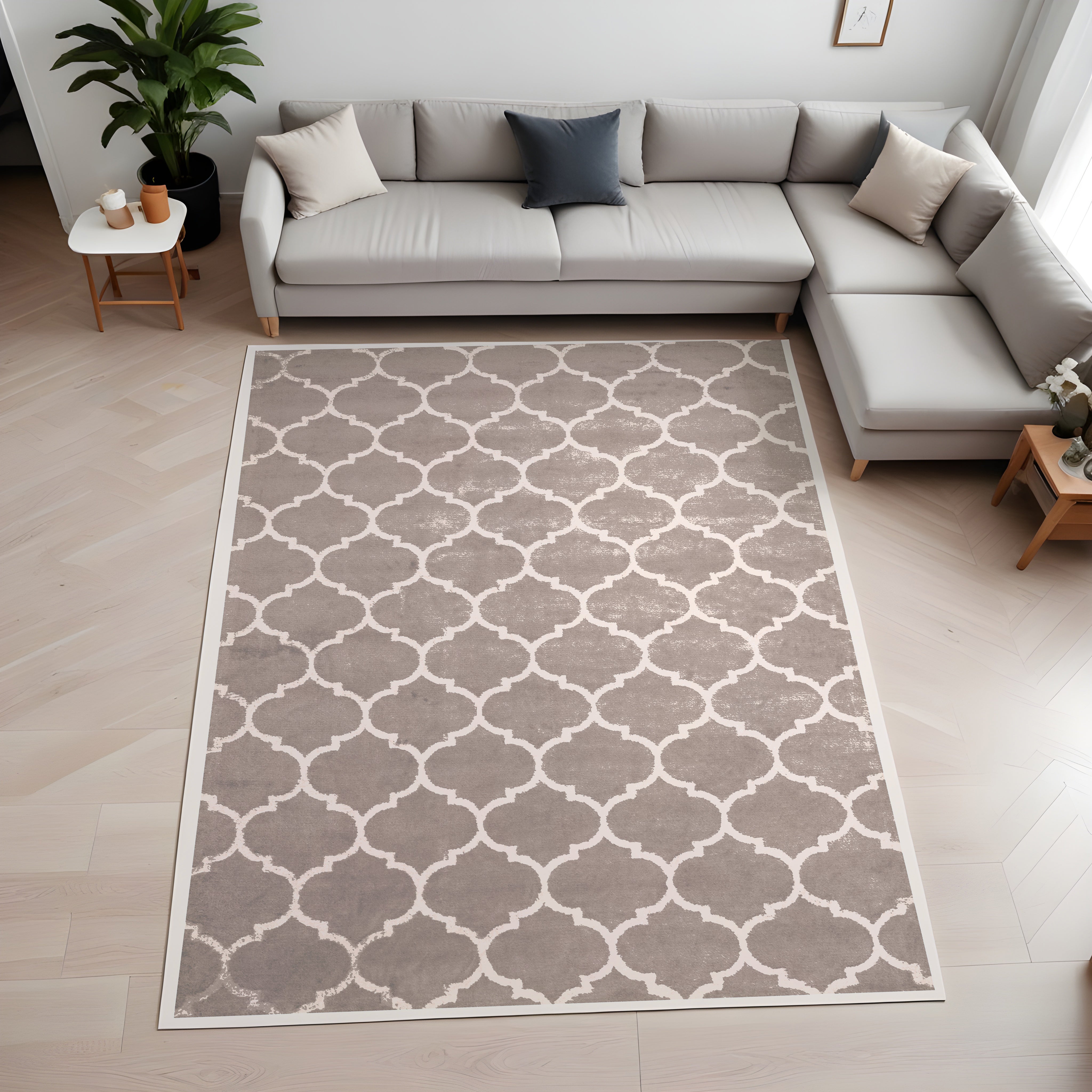 Evmila Geometrik Desenli Modern Halı