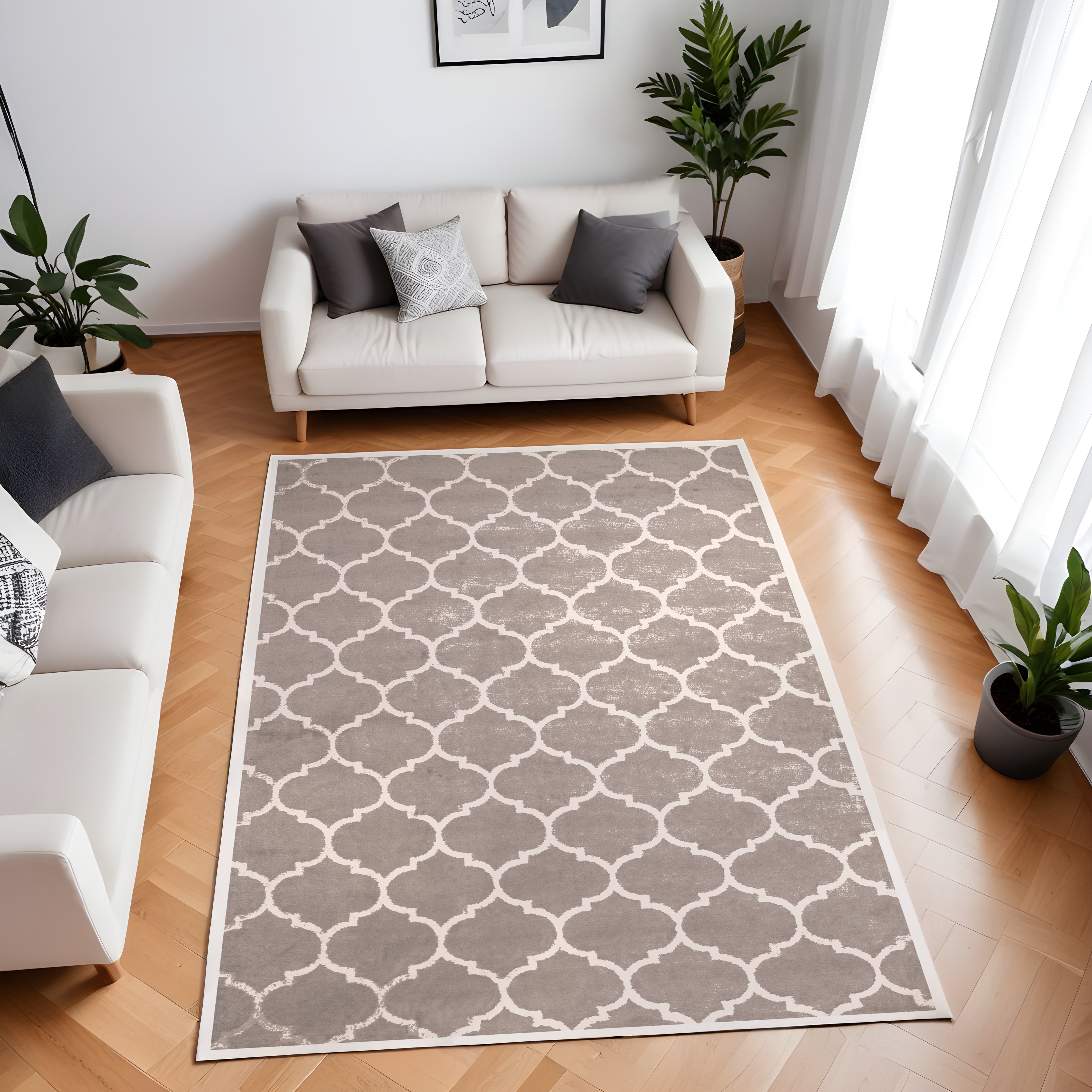 Evmila Geometrik Desenli Modern Halı