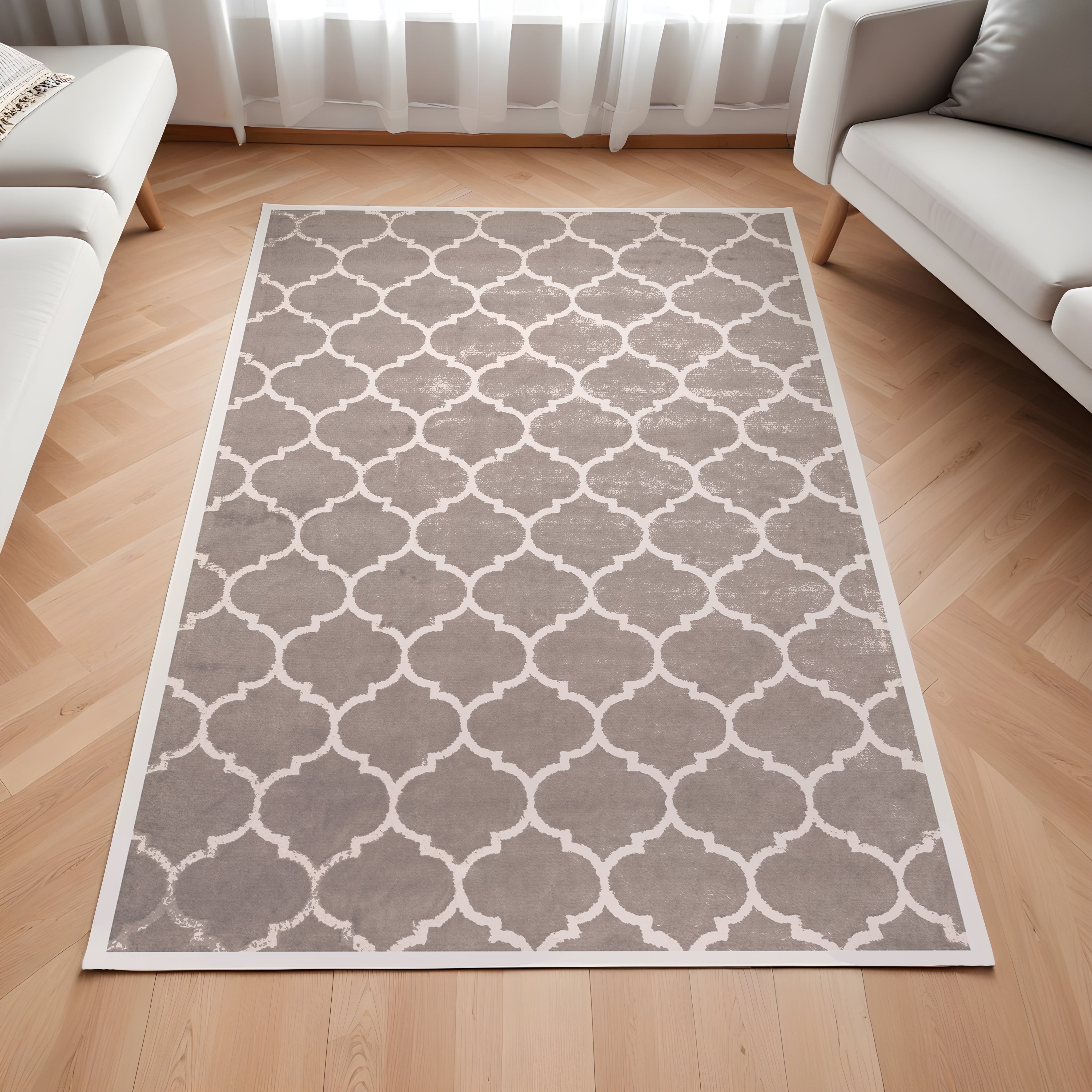 Evmila Geometrik Desenli Modern Halı