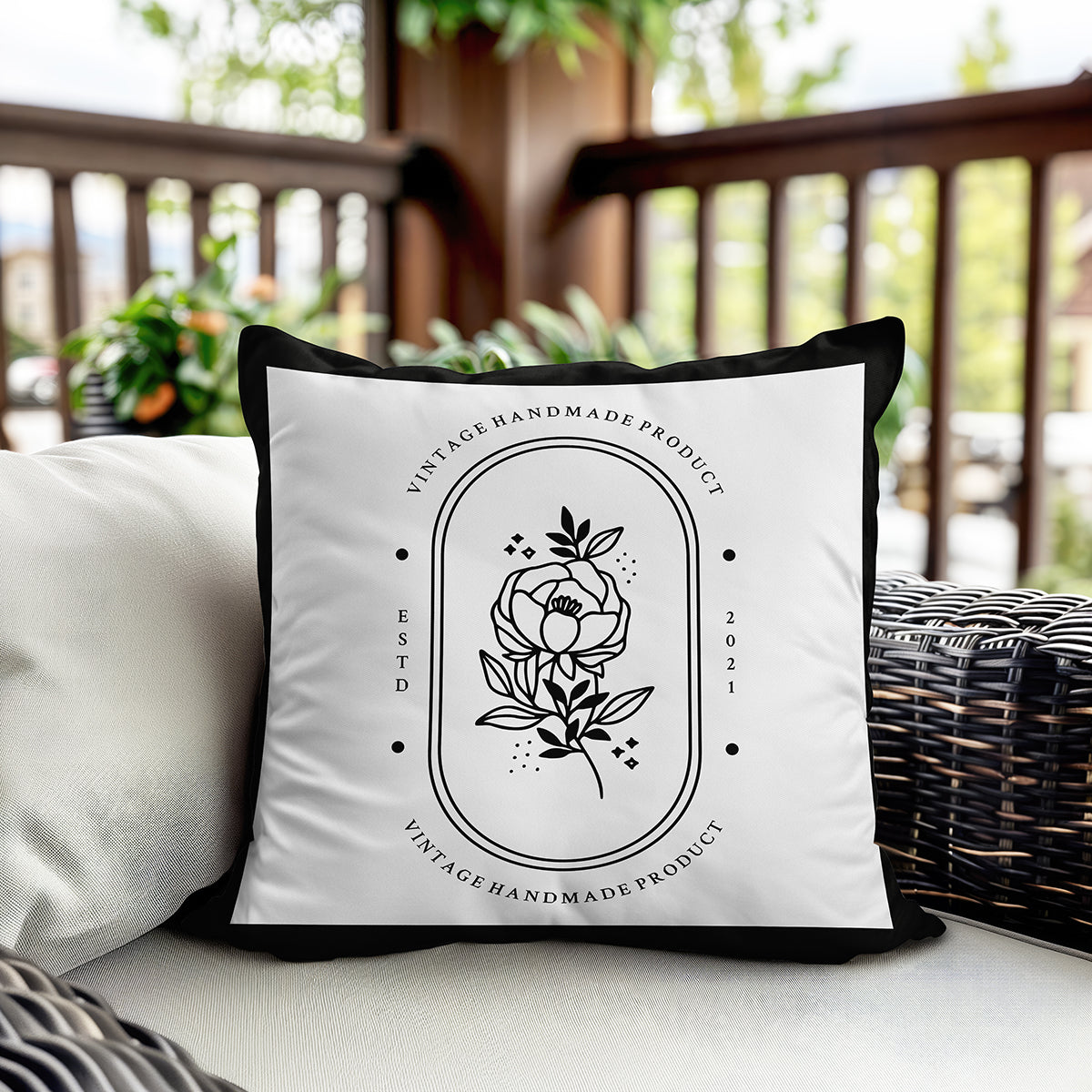 Evmila Autumn Patterned Cushion Cover