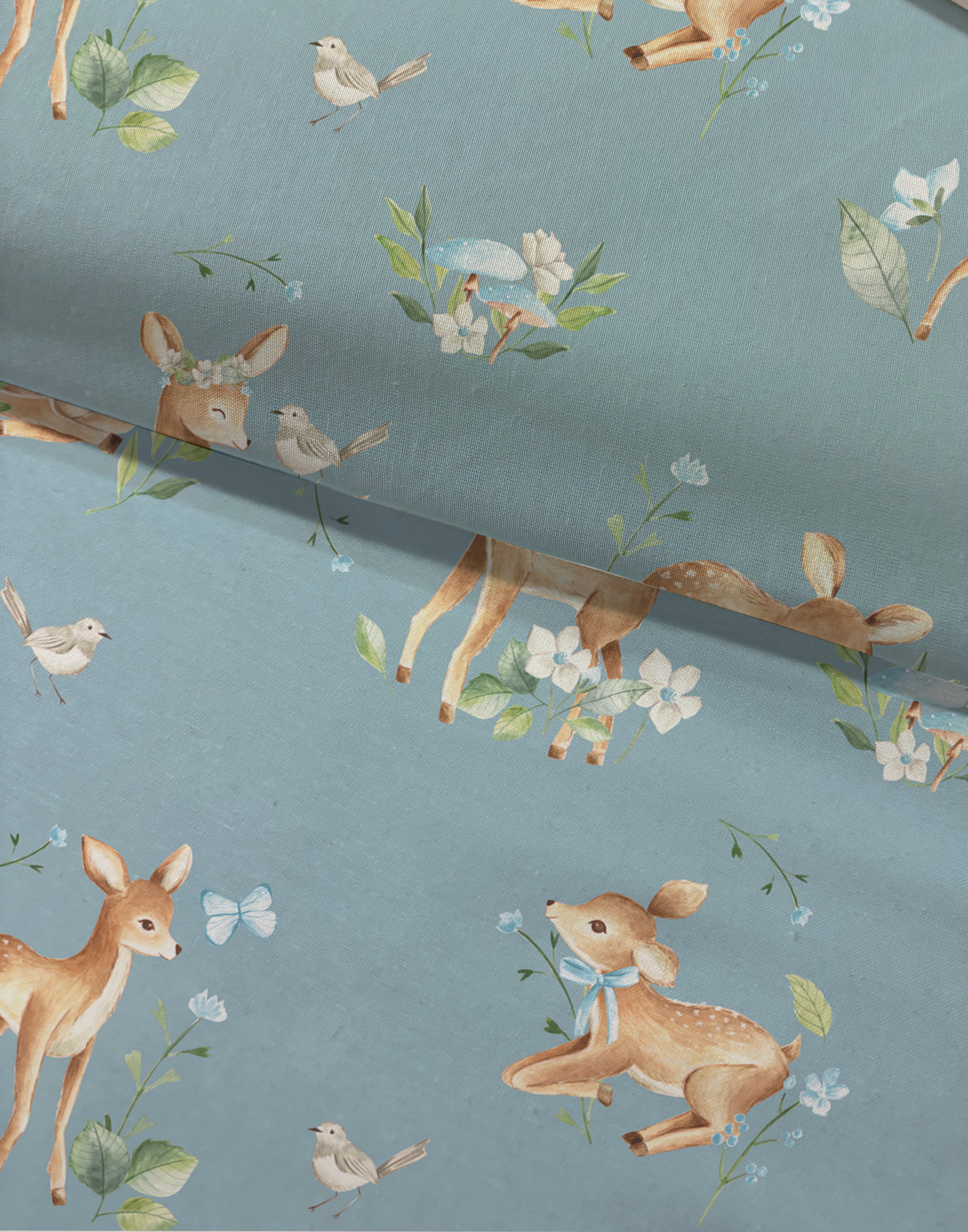 Evmila Minik Geyikler Desenli Nevresim Takımı