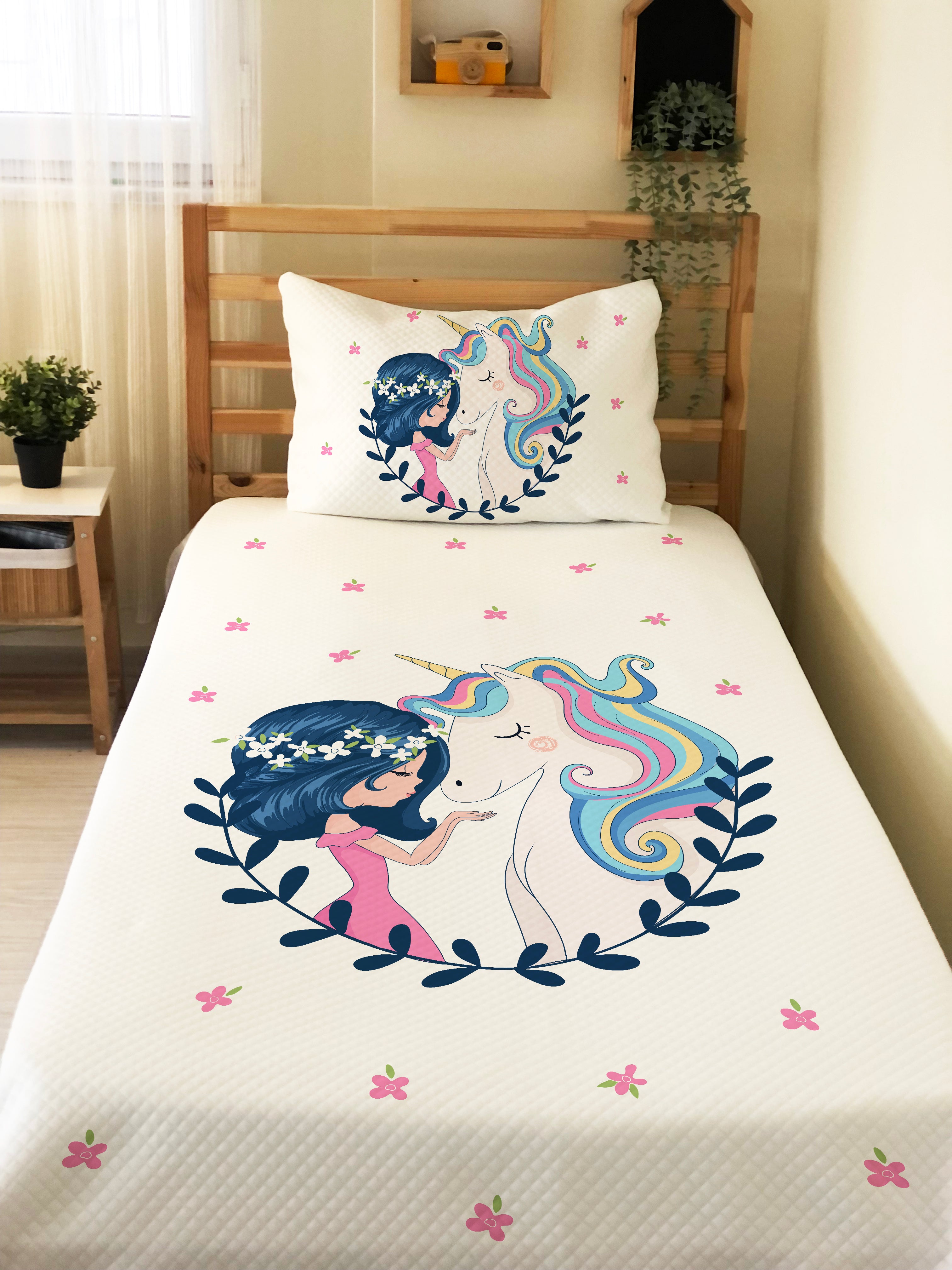 Evmila Unicorn ve Prenses Kız Desenli Pike