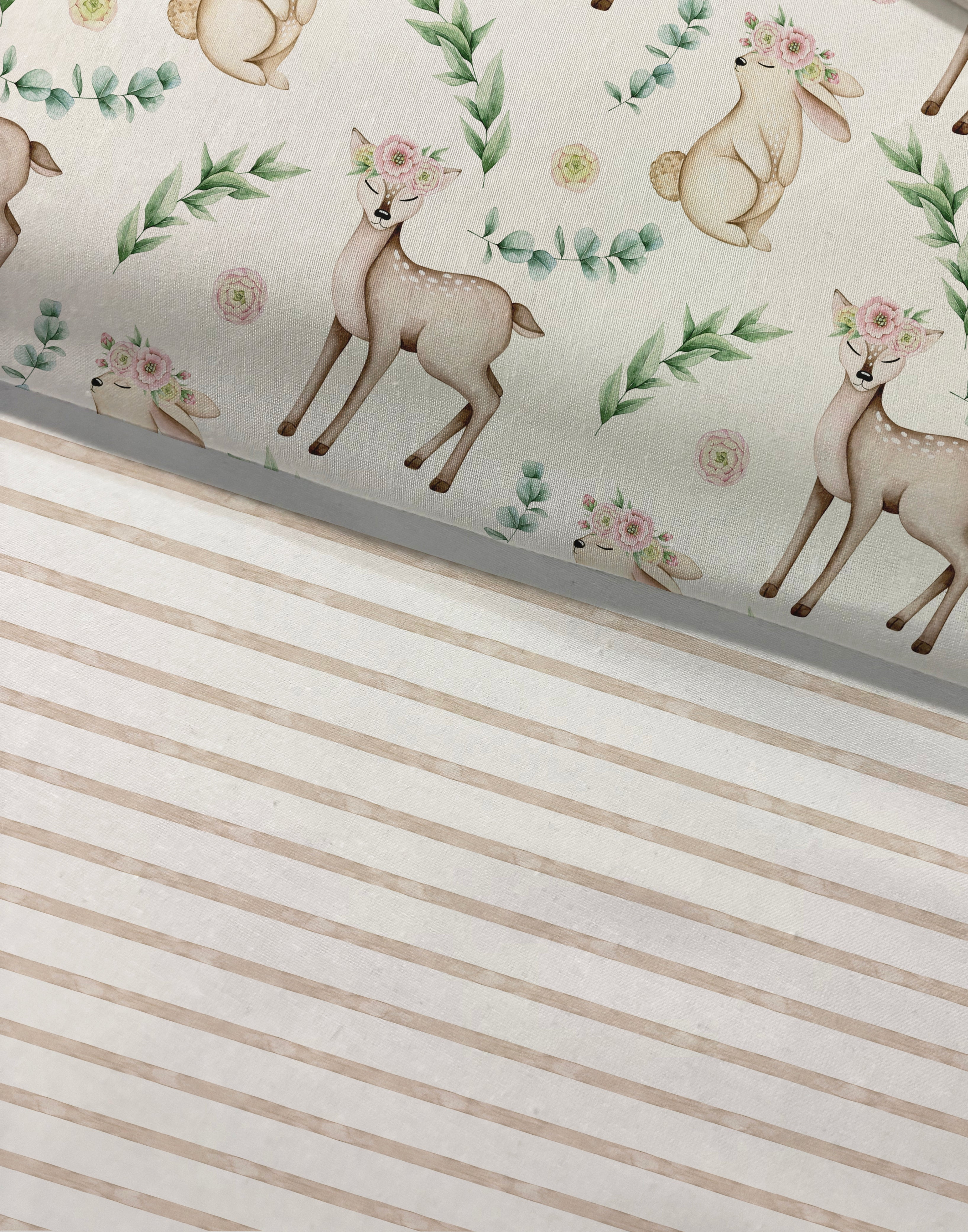 Evmila Minik Geyikler Desenli Nevresim Takım