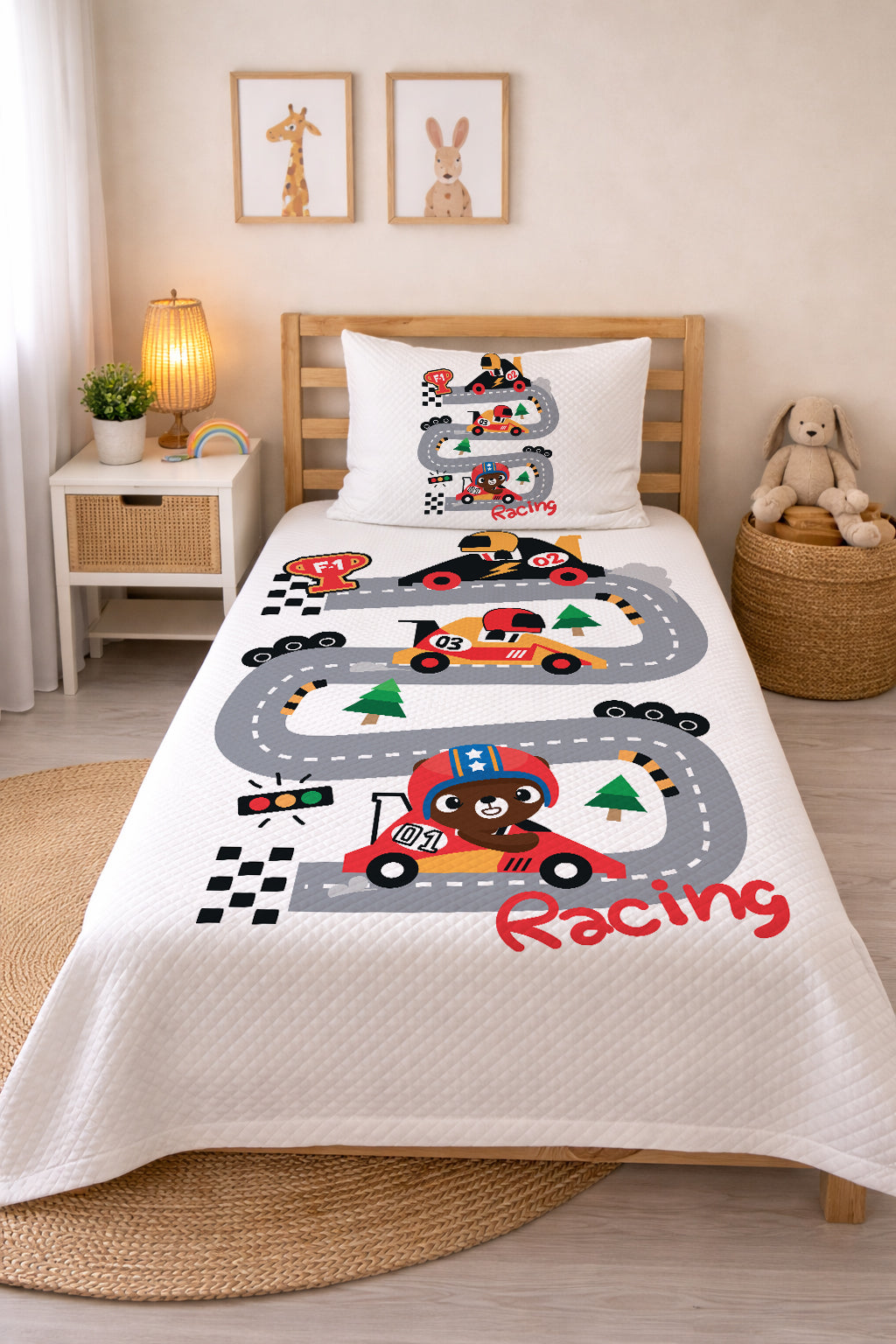 Evmila Racing Araba Yol Desenli Pike