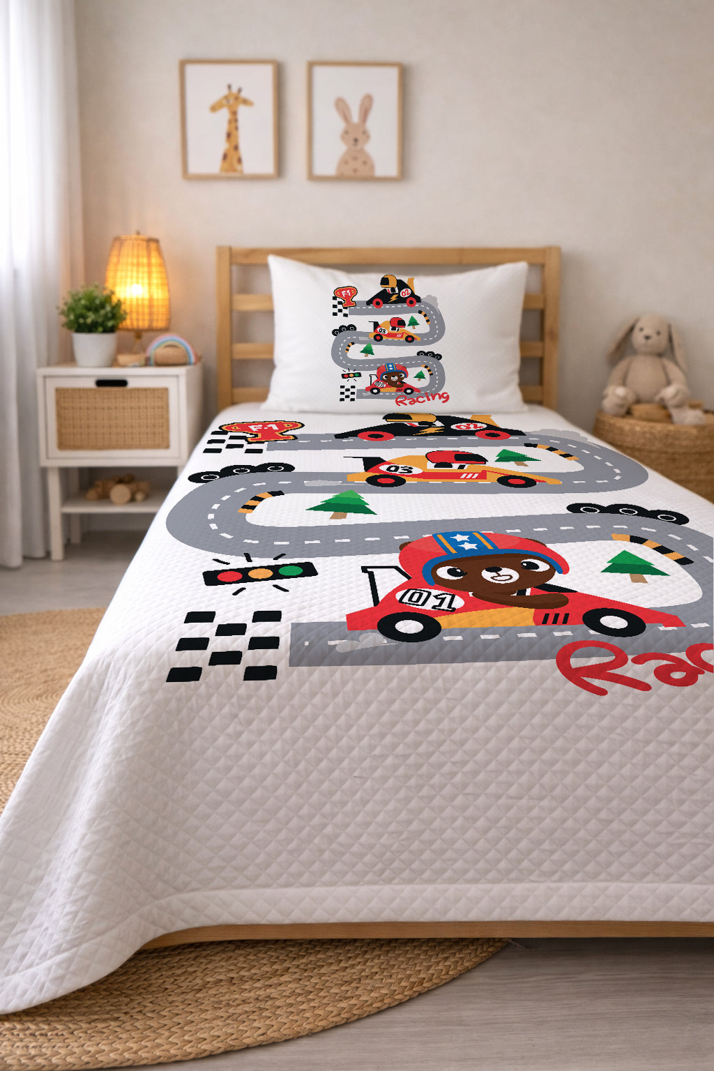 Evmila Racing Araba Yol Desenli Pike