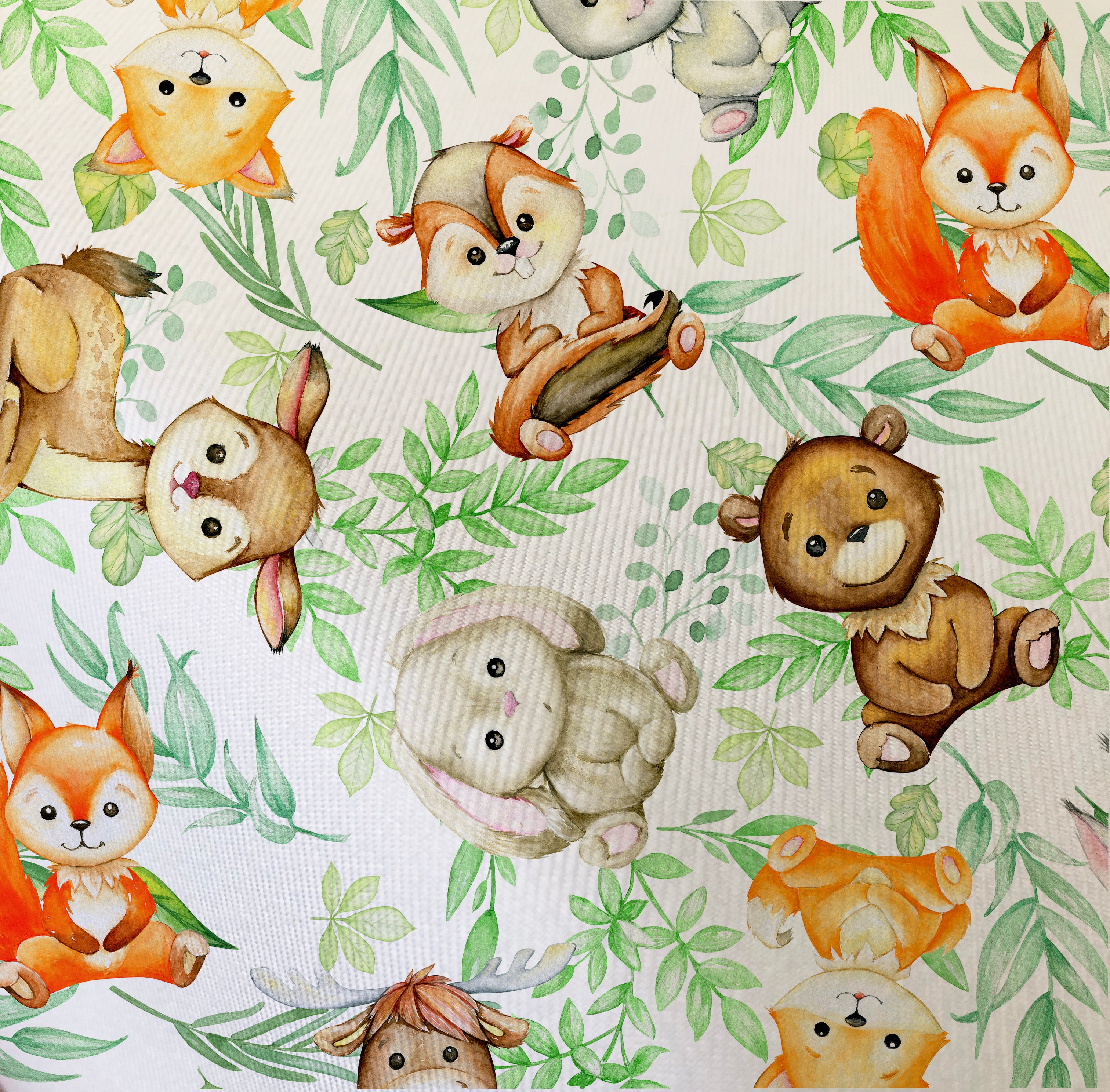 Evmila Cute Little Animals Patterned Elastic Sheet Pillowcase Set