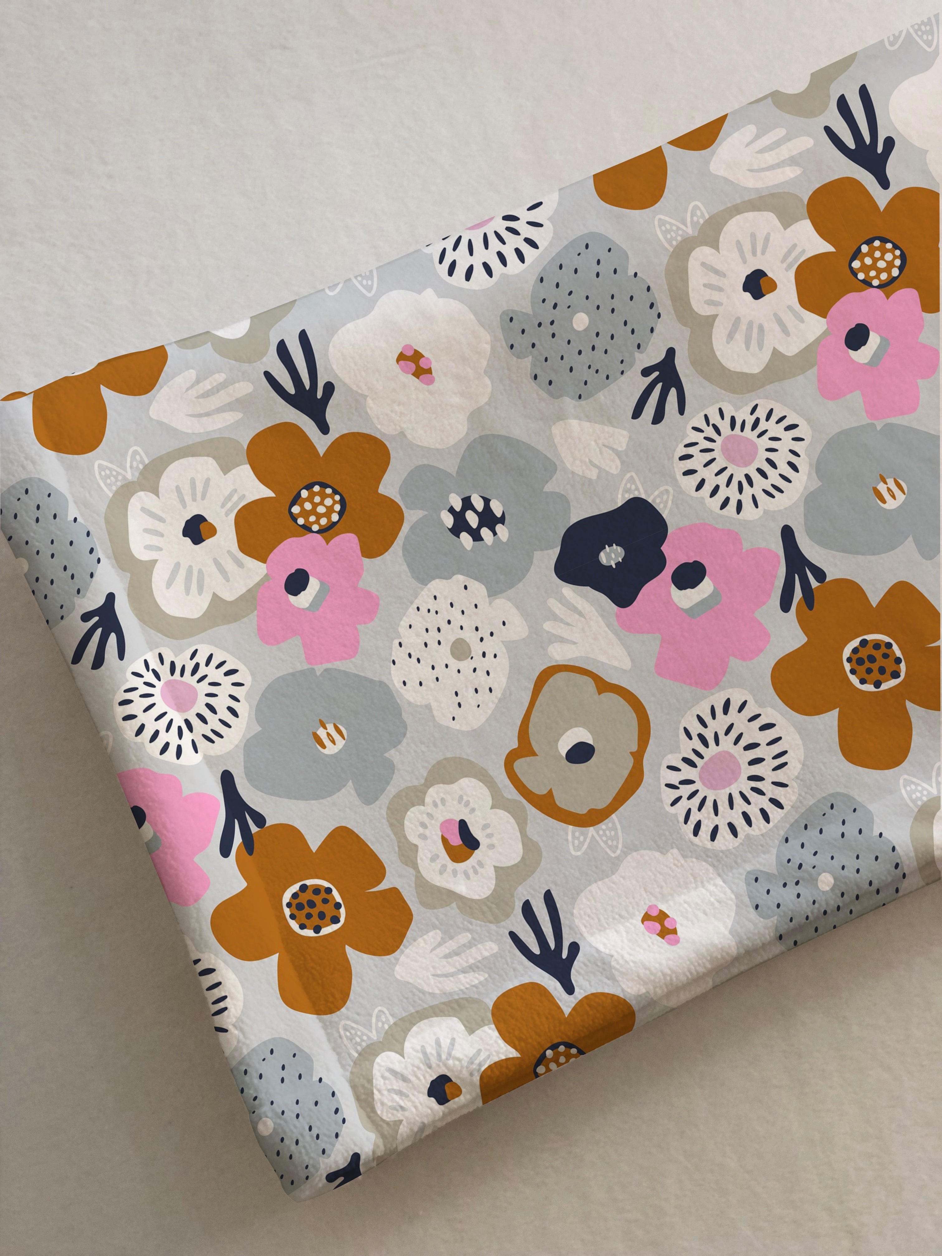 Evmila Minik Çiçekler Desenli Tek Kişilik Battaniye