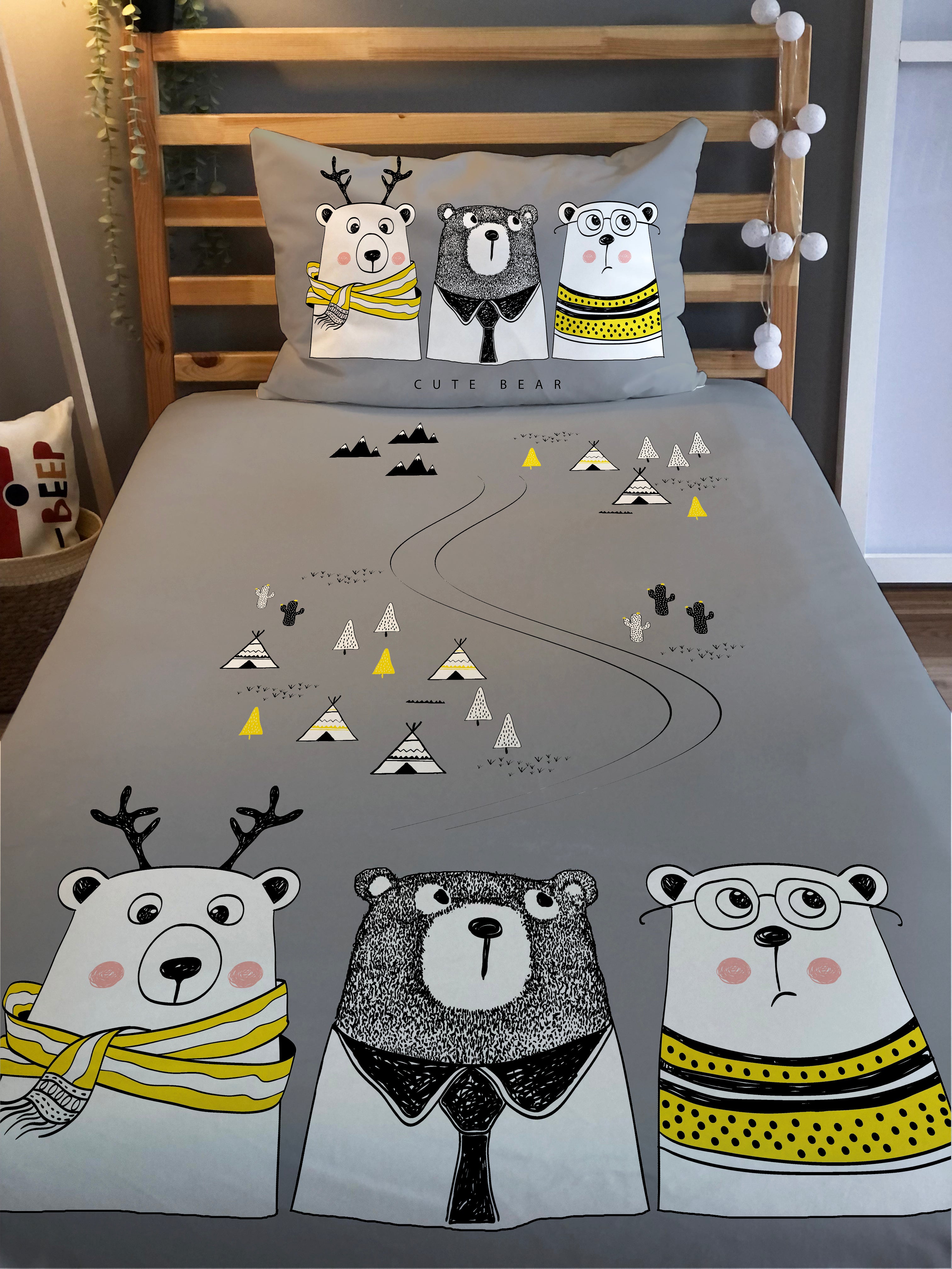 Evmila Astronaut Patterned Duvet Cover Set