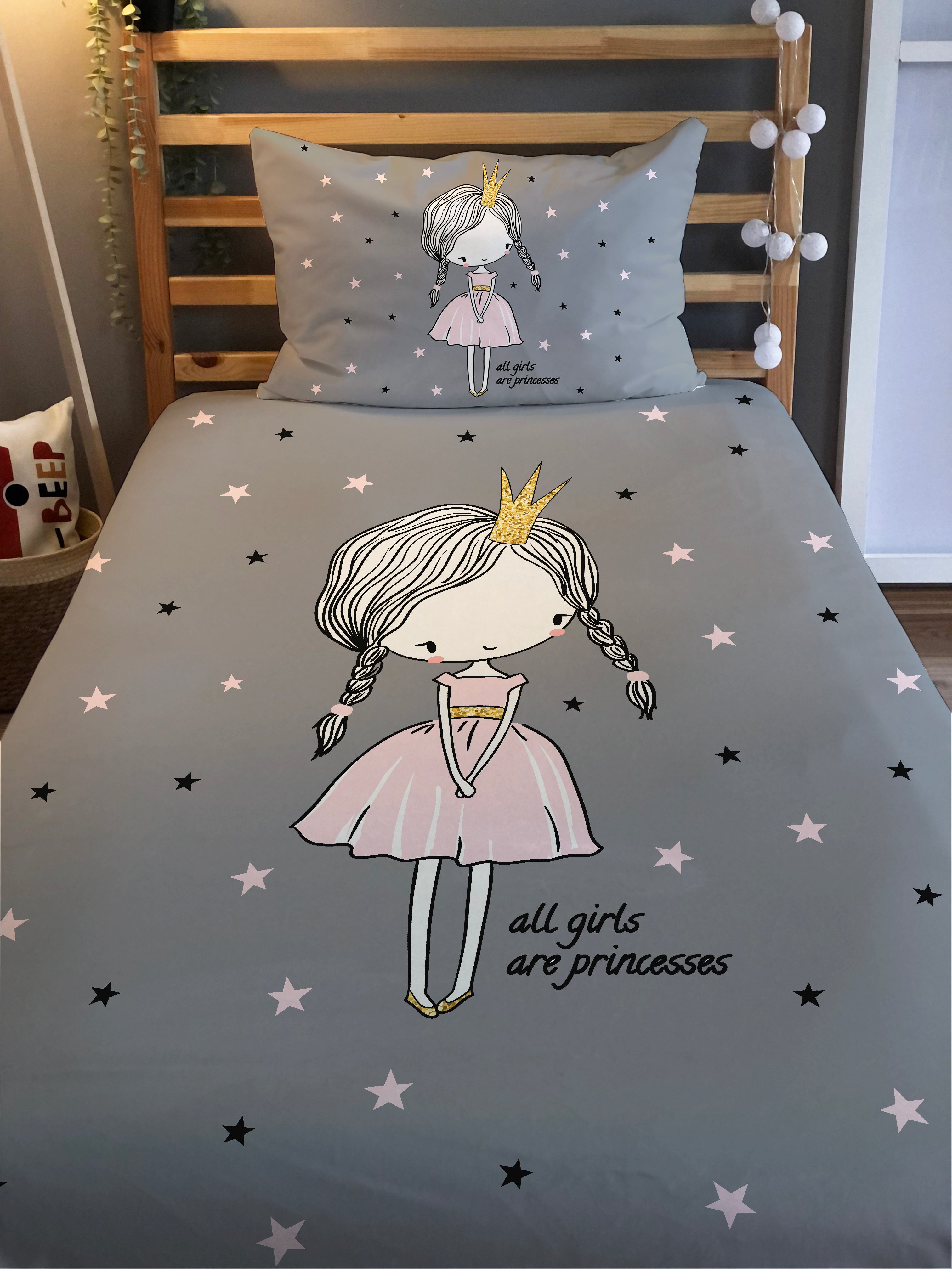 Evmila Astronaut Patterned Duvet Cover Set