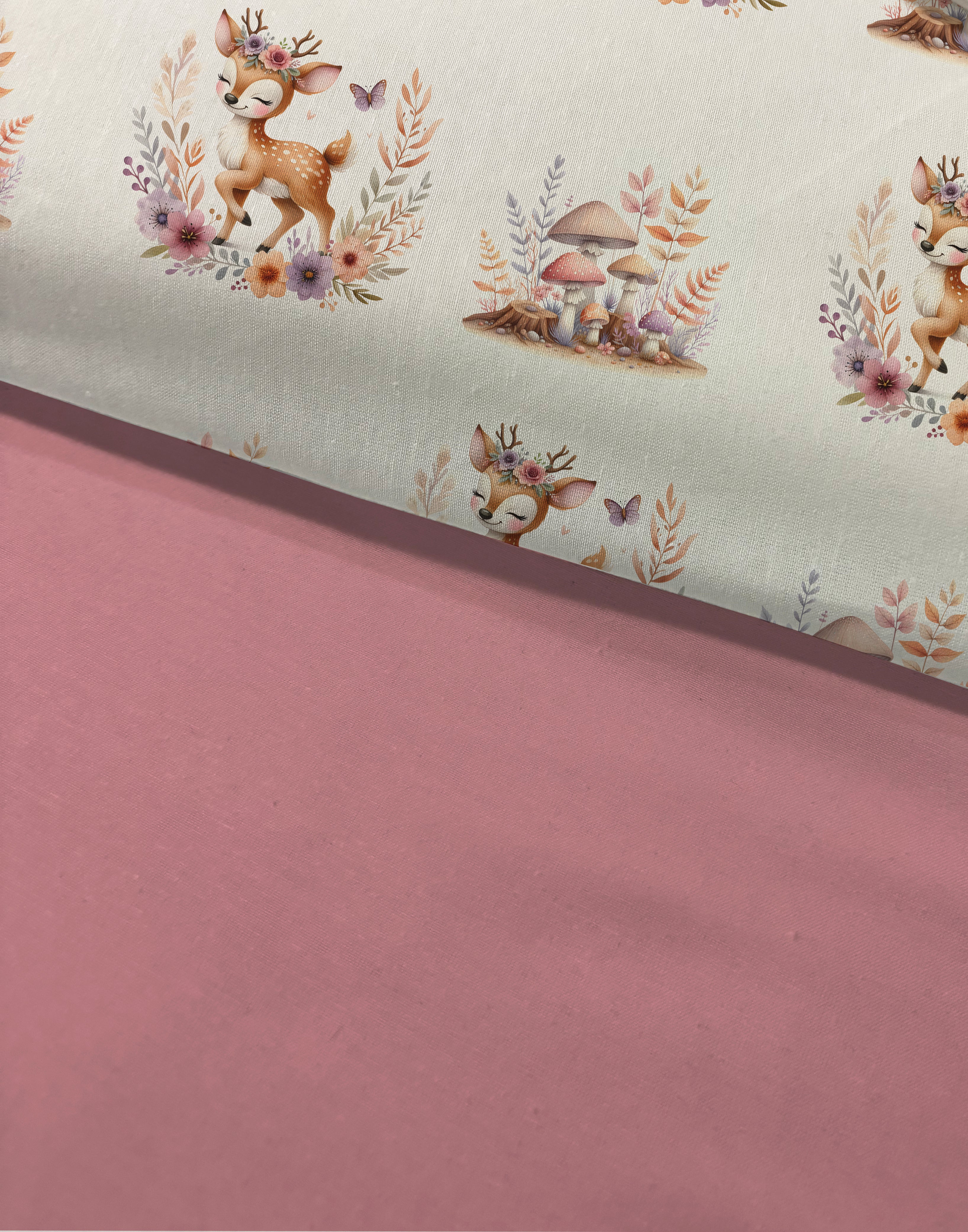 Evmila Sevimli Geyik Desenli Nevresim Takımı