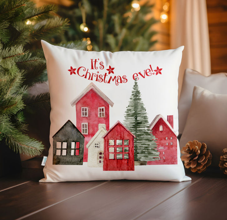 Evmila Yeni Yıl Desenli Kırlent Kılıfı