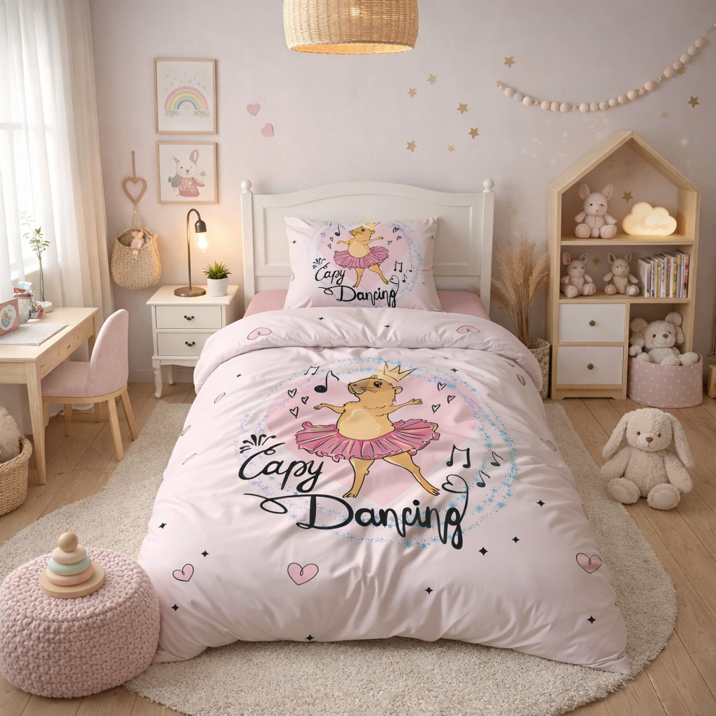 Evmila Capybara Desenli Nevresim Takımı