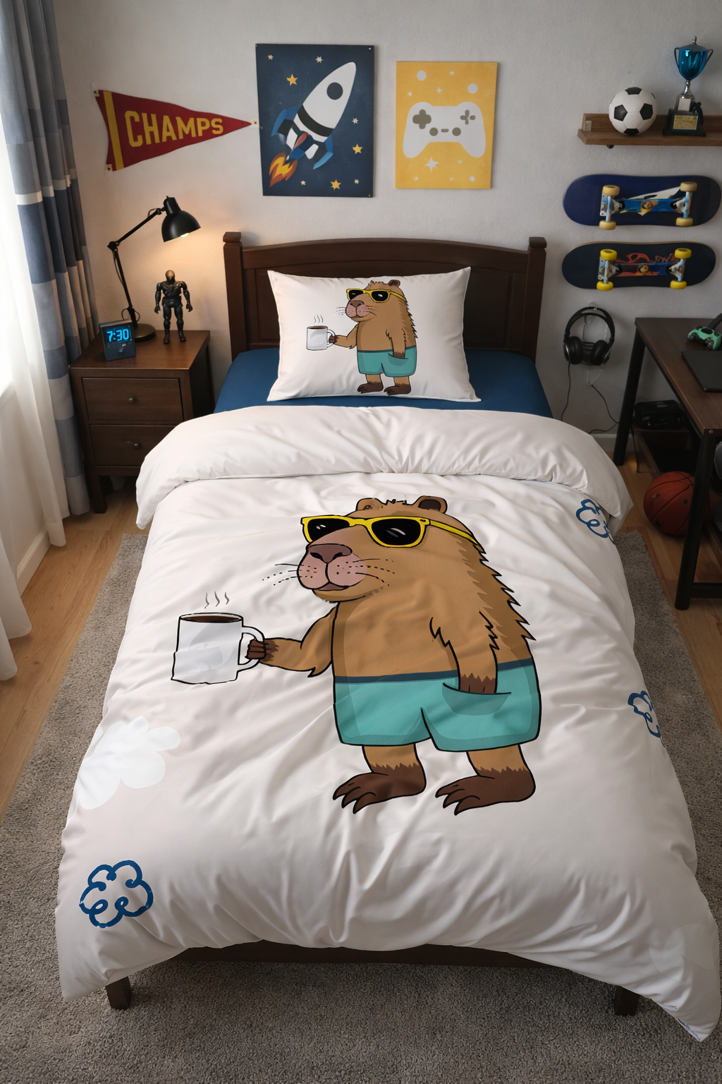 Evmila Capybara Desenli Nevresim Takımı