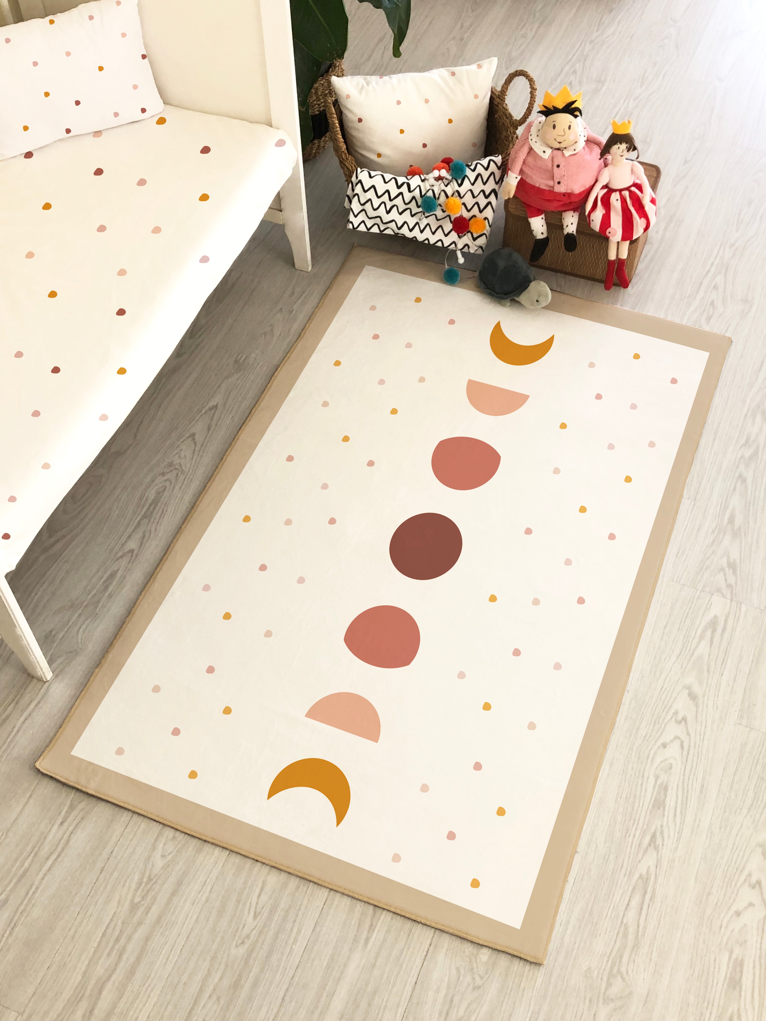 Evmila Pastel Renkler İskandinav Desenli Çocuk Halısı