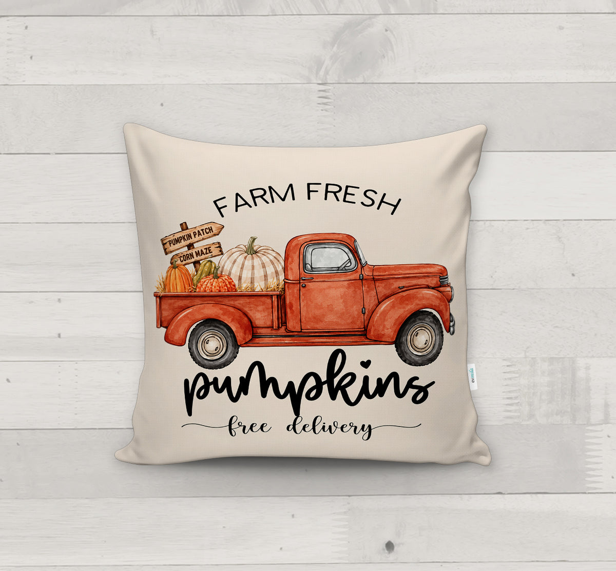 Evmila Autumn Patterned Cushion Cover