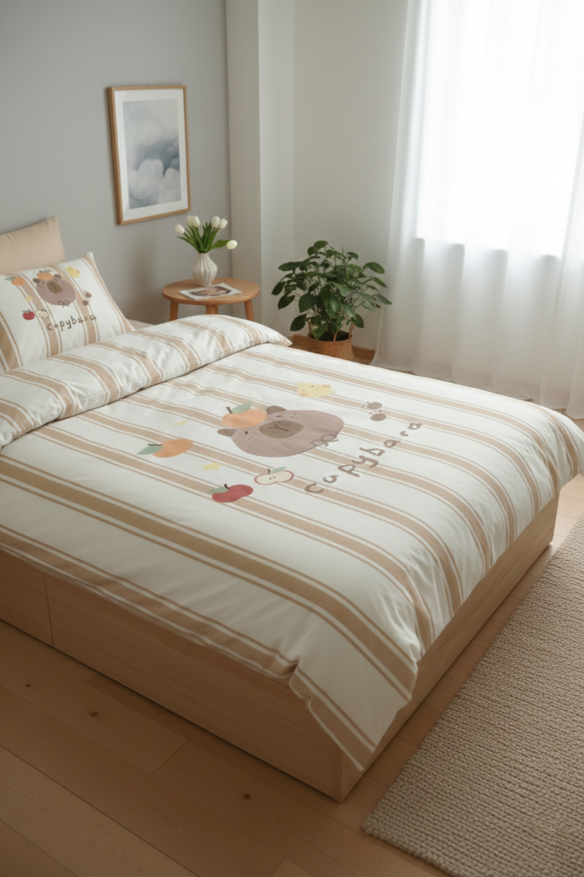 Evmila Astronaut Patterned Duvet Cover Set
