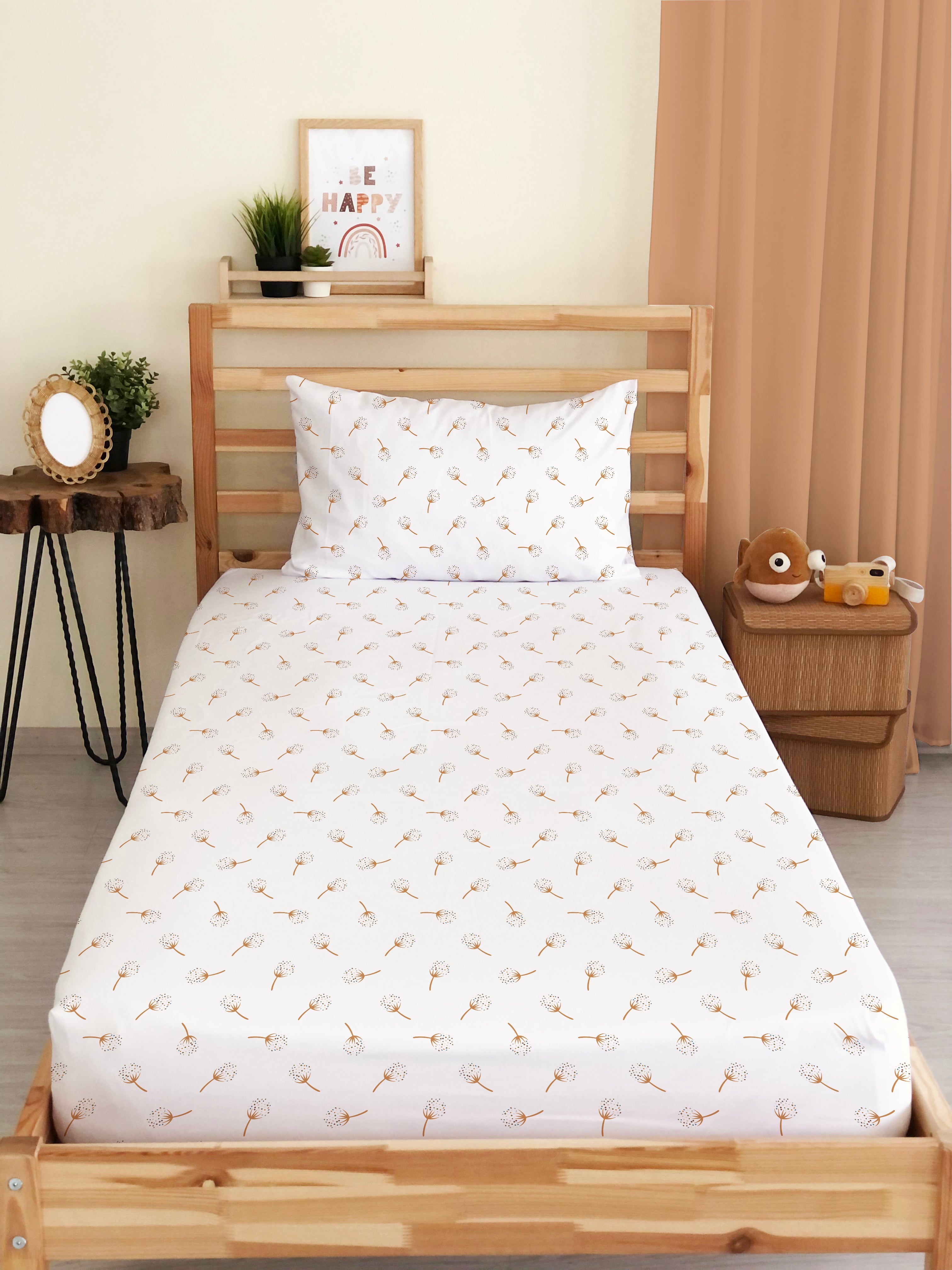 Evmila Little Bears Patterned Elastic Sheet Pillow Set