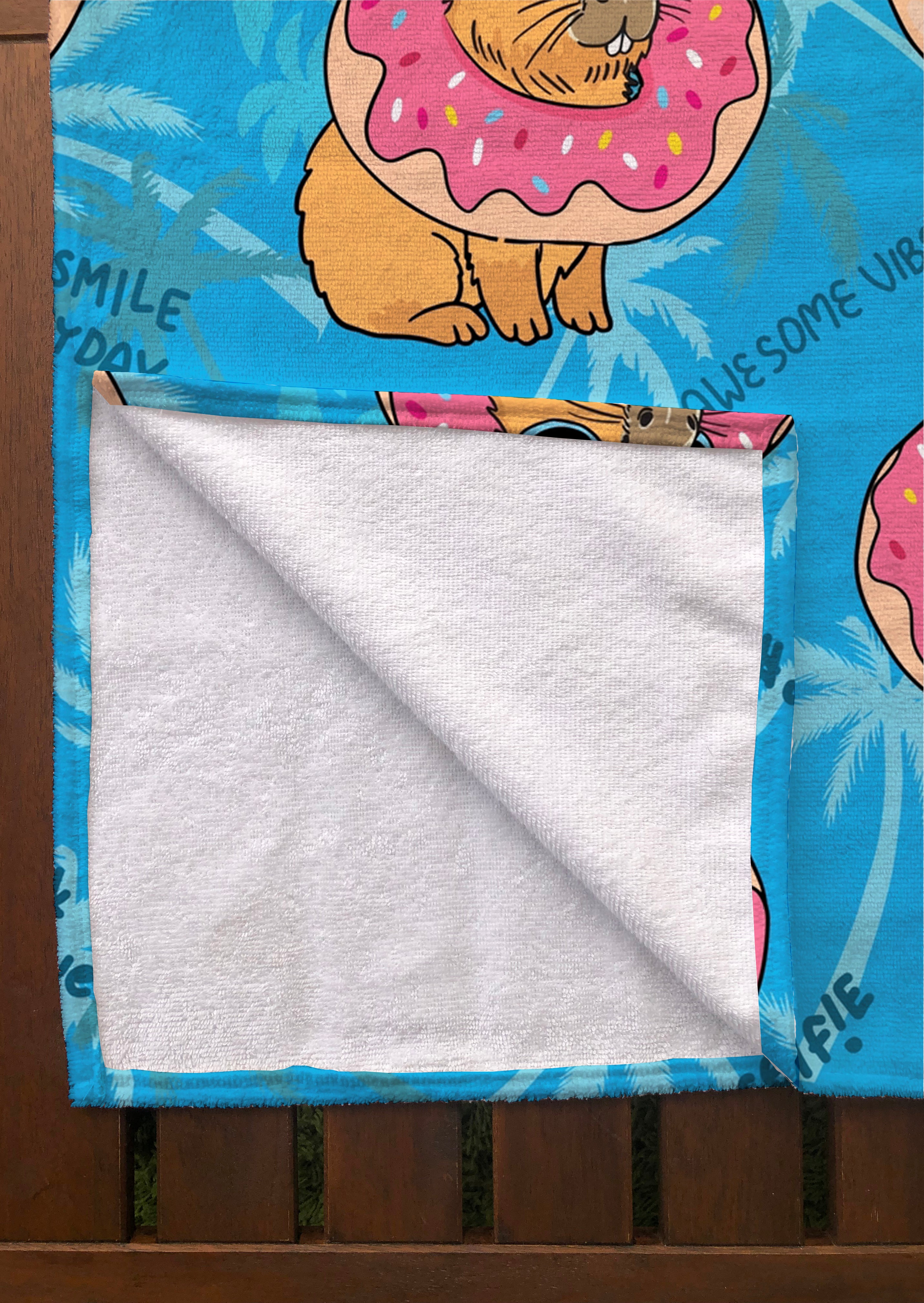 Evmila Capybara Desenli Plaj Havlusu Model