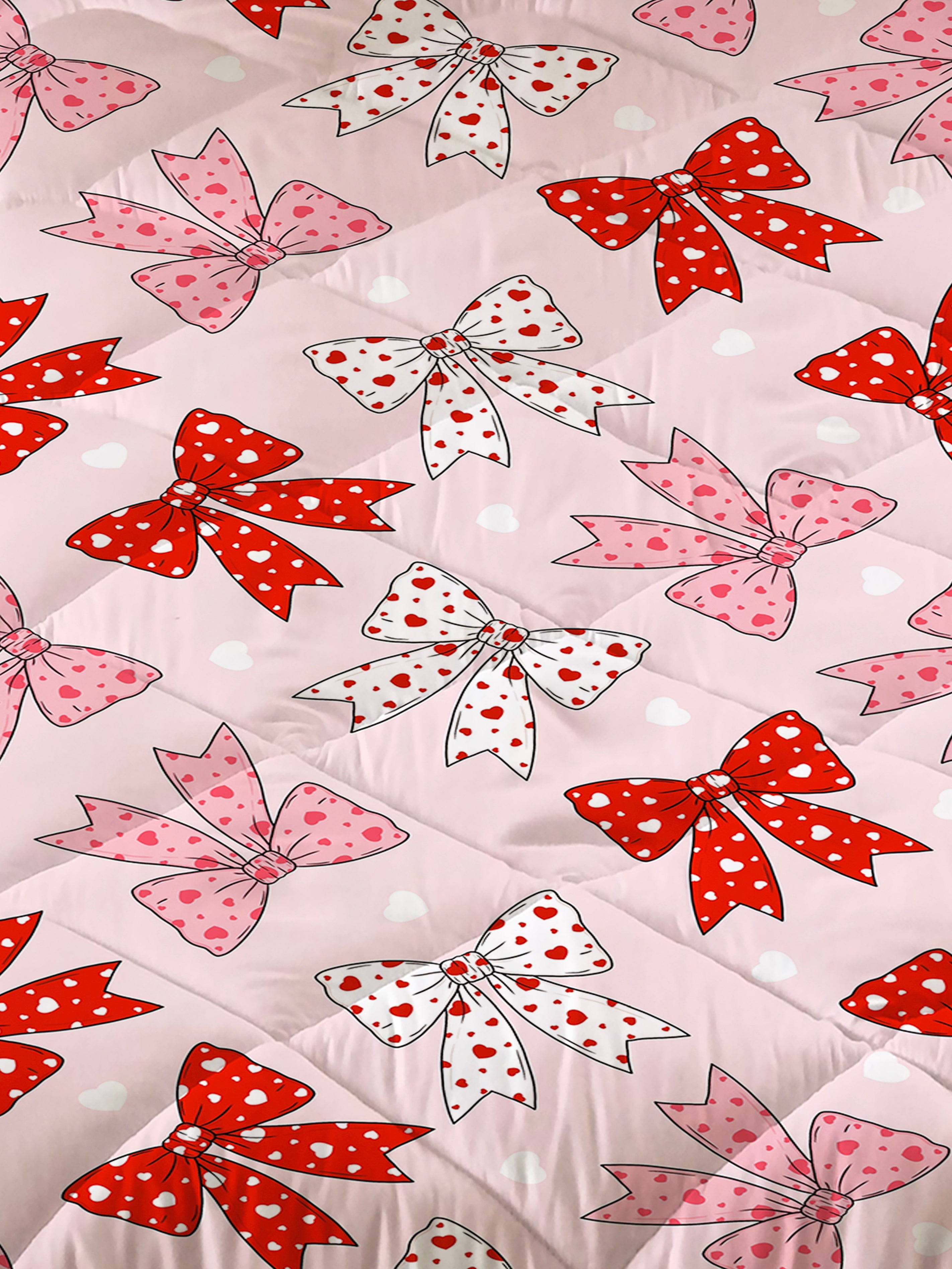 Evmila Kurdele Desenli Peluş Uyku Seti (Pembe Peluş)